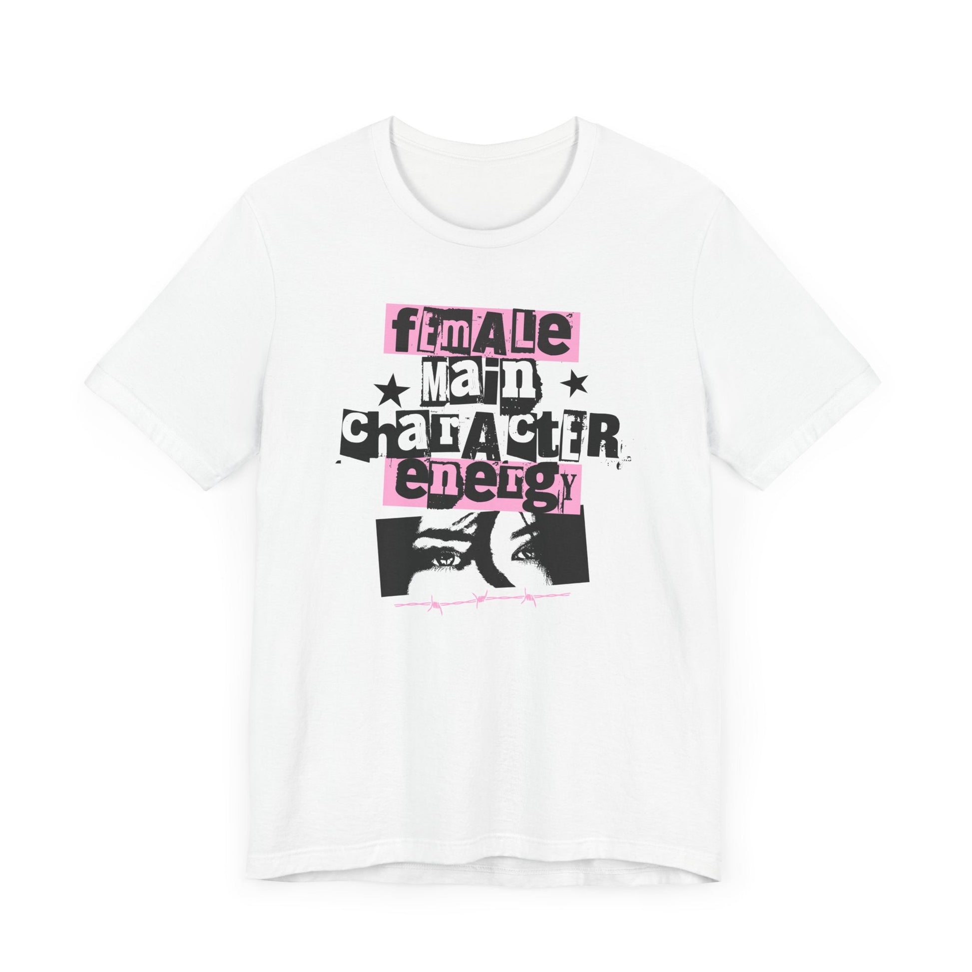 Female Main Character Energy – Retro ’80s Punk Tee - Offbeat Opulence