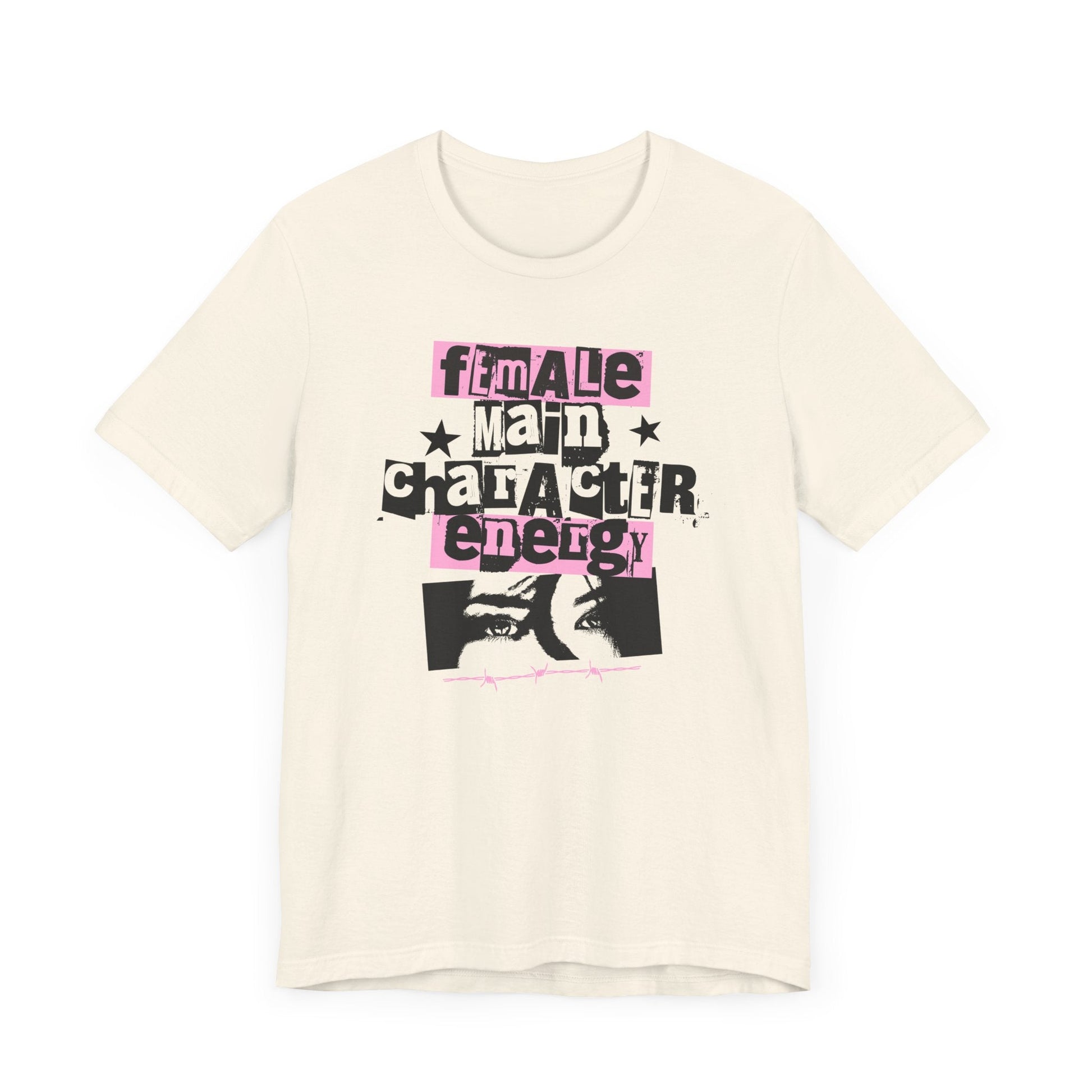 Female Main Character Energy – Retro ’80s Punk Tee - Offbeat Opulence
