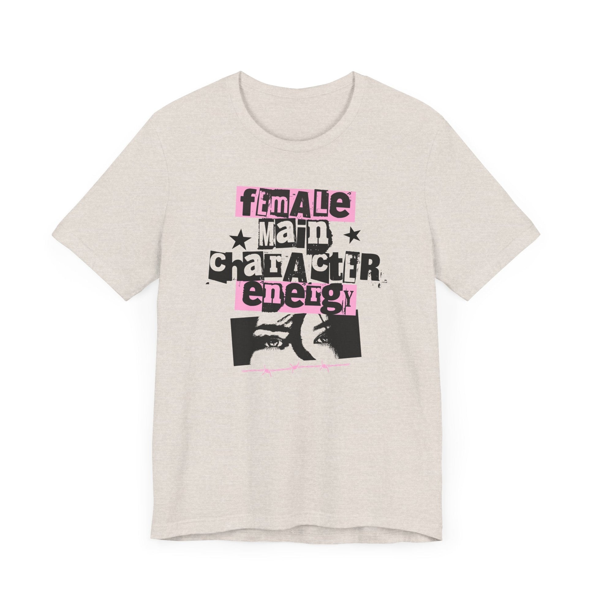 Female Main Character Energy – Retro ’80s Punk Tee - Offbeat Opulence