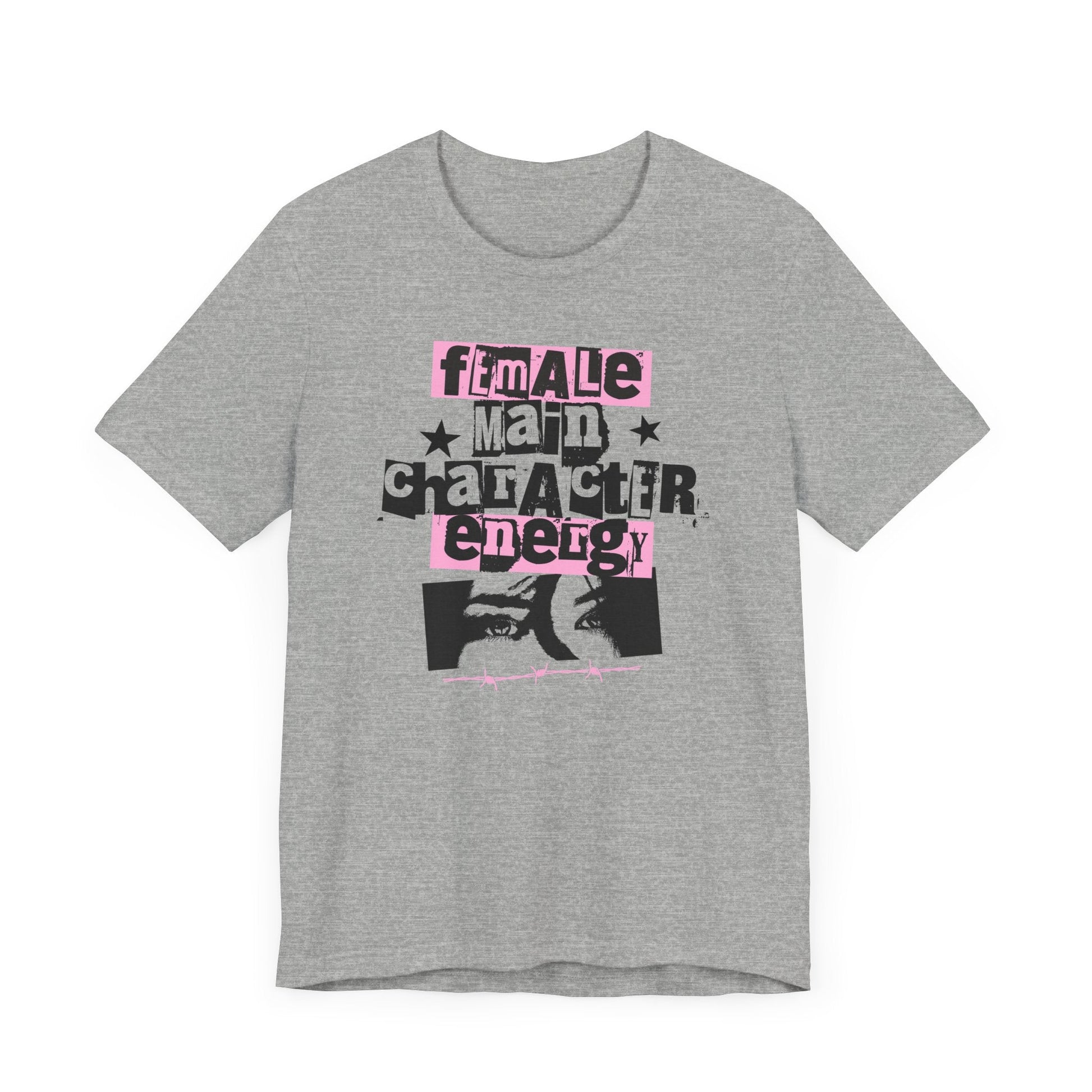 Female Main Character Energy – Retro ’80s Punk Tee - Offbeat Opulence