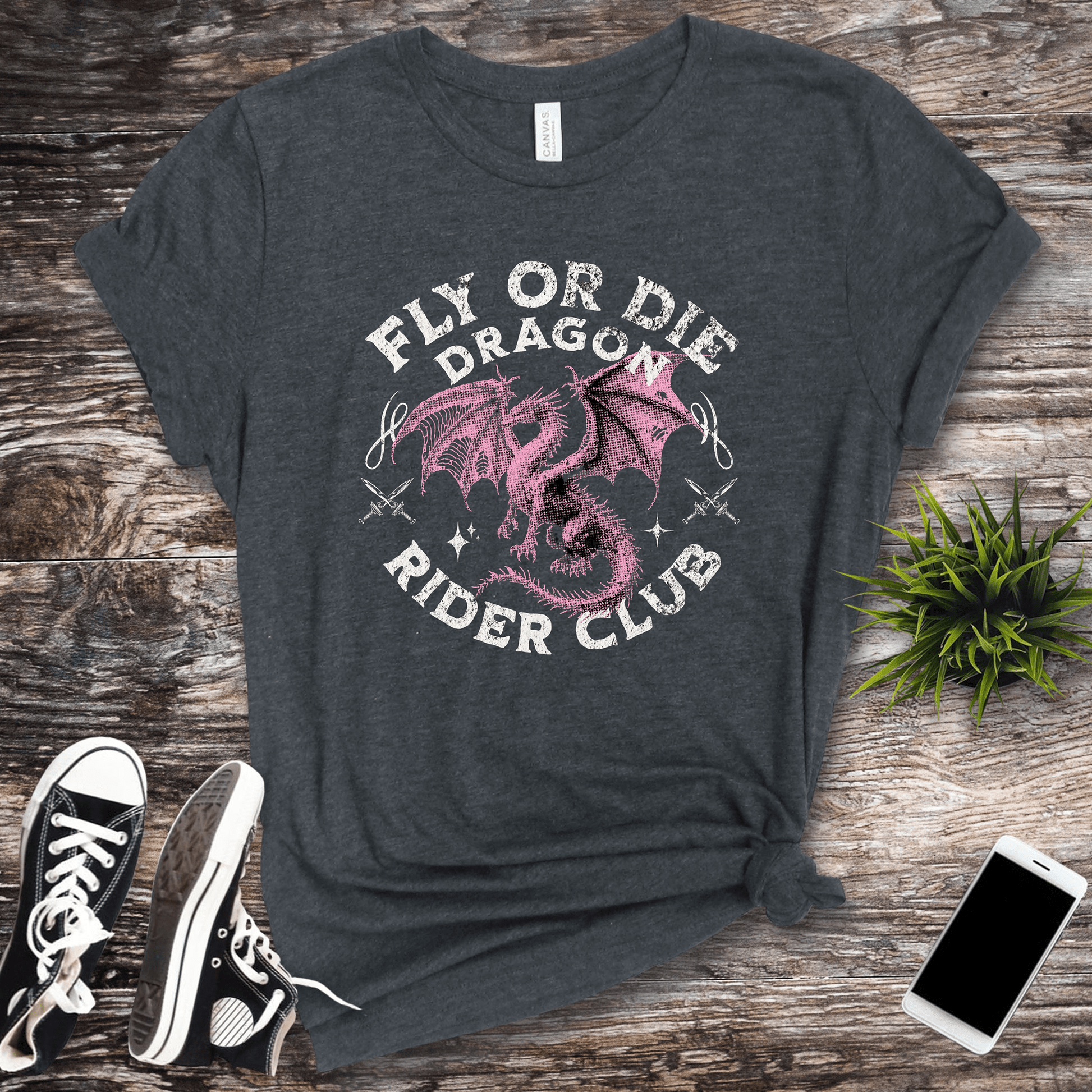 Fly or Die Dragon Rider Club T-Shirt – Fourth Wing Inspired Fantasy Tee - Offbeat Opulence