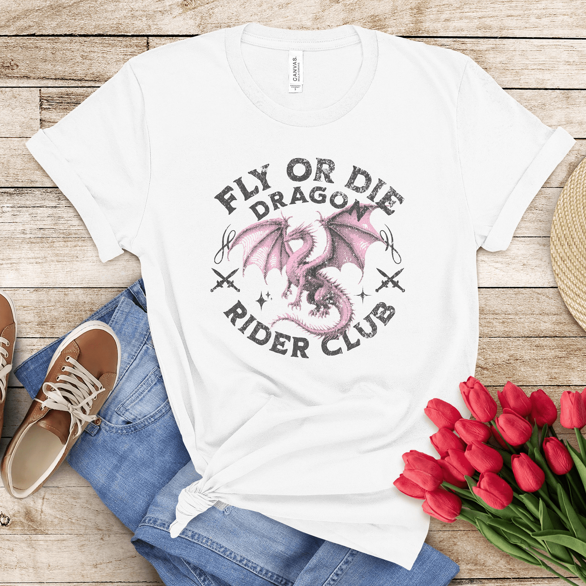 Fly or Die Dragon Rider Club T-Shirt – Fourth Wing Inspired Fantasy Tee - Offbeat Opulence