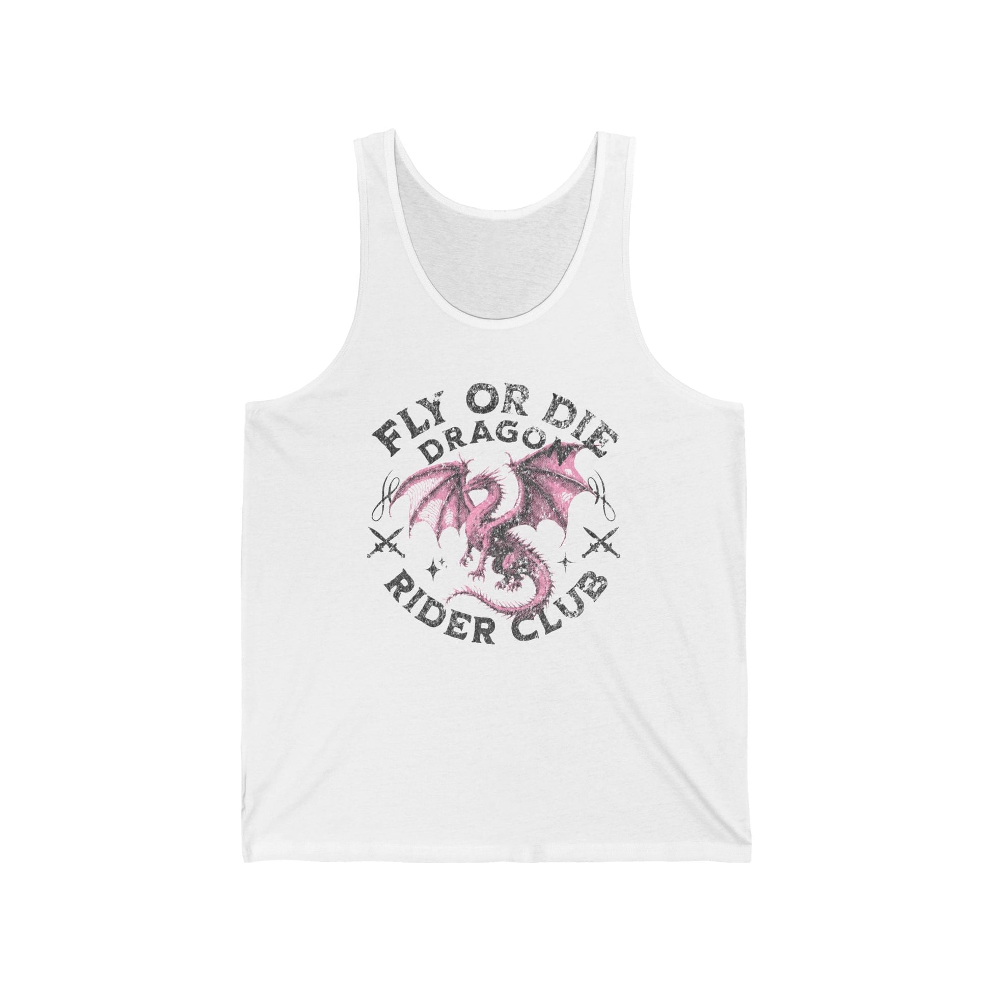 Fly or Die Dragon Rider Club Tank Top – Romantasy - Inspired Graphic - Offbeat Opulence