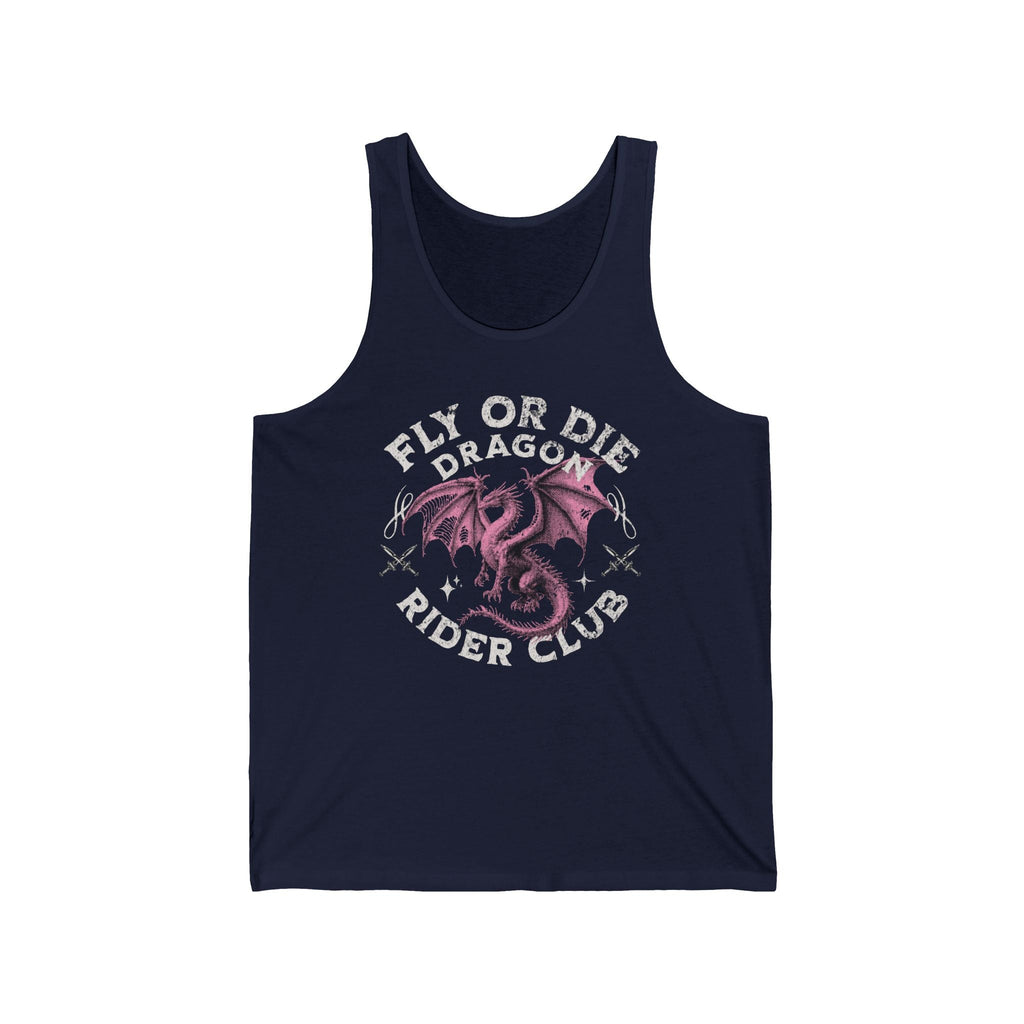 Fly or Die Dragon Rider Club Tank Top – Romantasy - Inspired Graphic - Offbeat Opulence