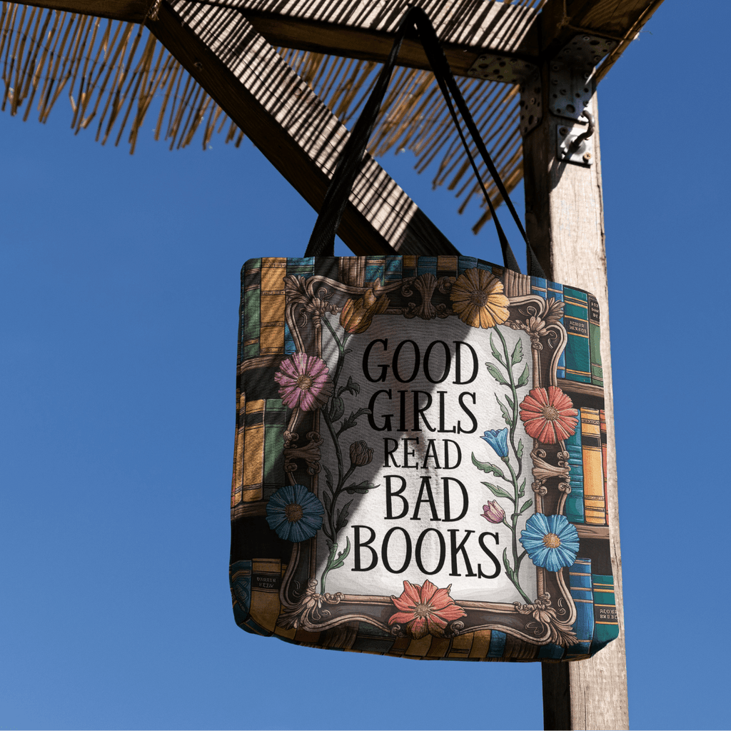 Good Girls Read Bad Books Bright & Bookish Woven Tote-Offbeat Opulence