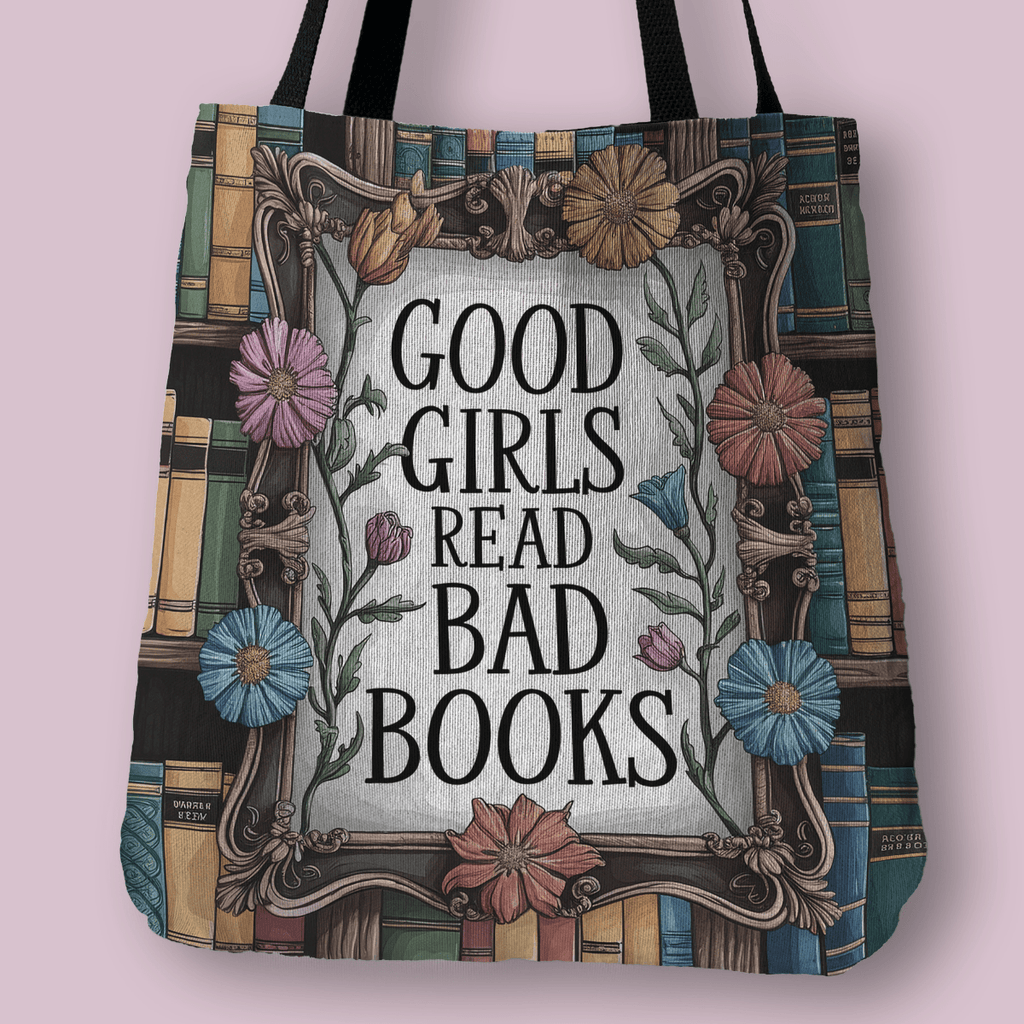 Good Girls Read Bad Books Bright & Bookish Woven Tote-Offbeat Opulence