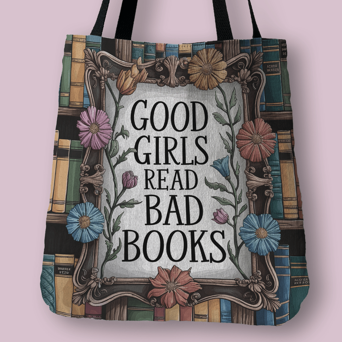 Good Girls Read Bad Books Bright & Bookish Woven Tote-Offbeat Opulence