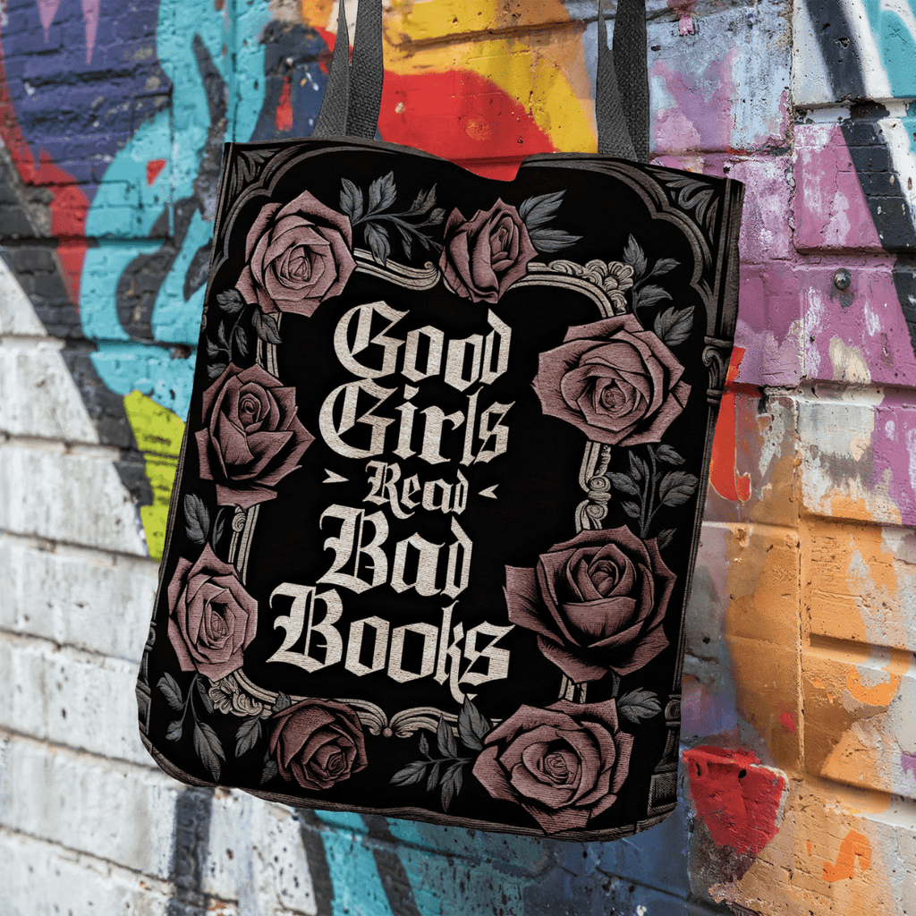 Good Girls Read Bad Books Dark Romance Woven Tote-Offbeat Opulence