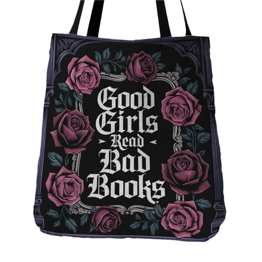 Good Girls Read Bad Books Dark Romance Woven Tote-Offbeat Opulence