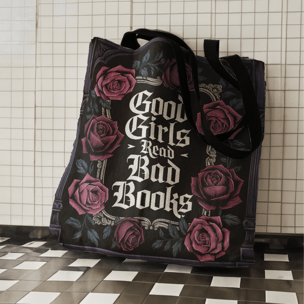 Good Girls Read Bad Books Dark Romance Woven Tote-Offbeat Opulence