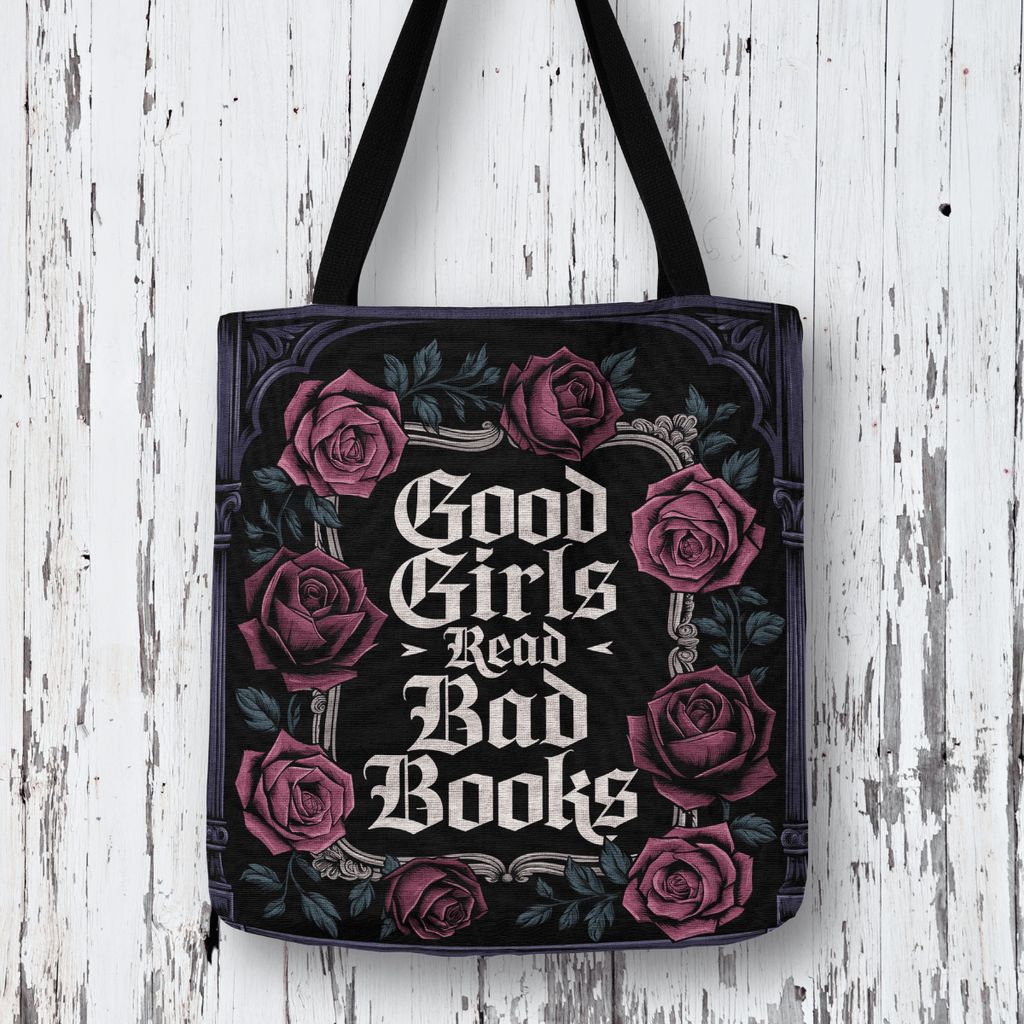 Good Girls Read Bad Books Dark Romance Woven Tote-Offbeat Opulence