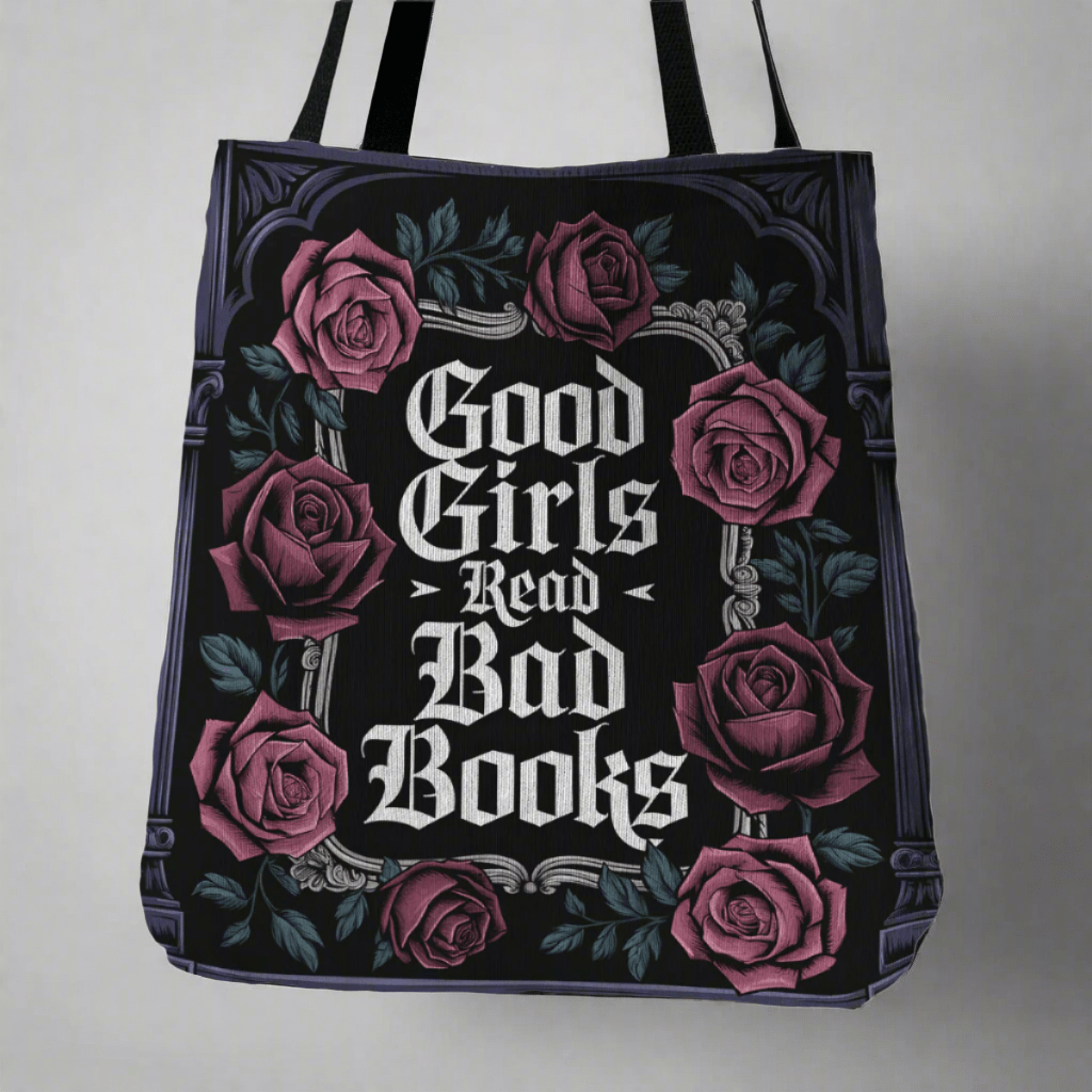 Good Girls Read Bad Books Dark Romance Woven Tote - Offbeat Opulence