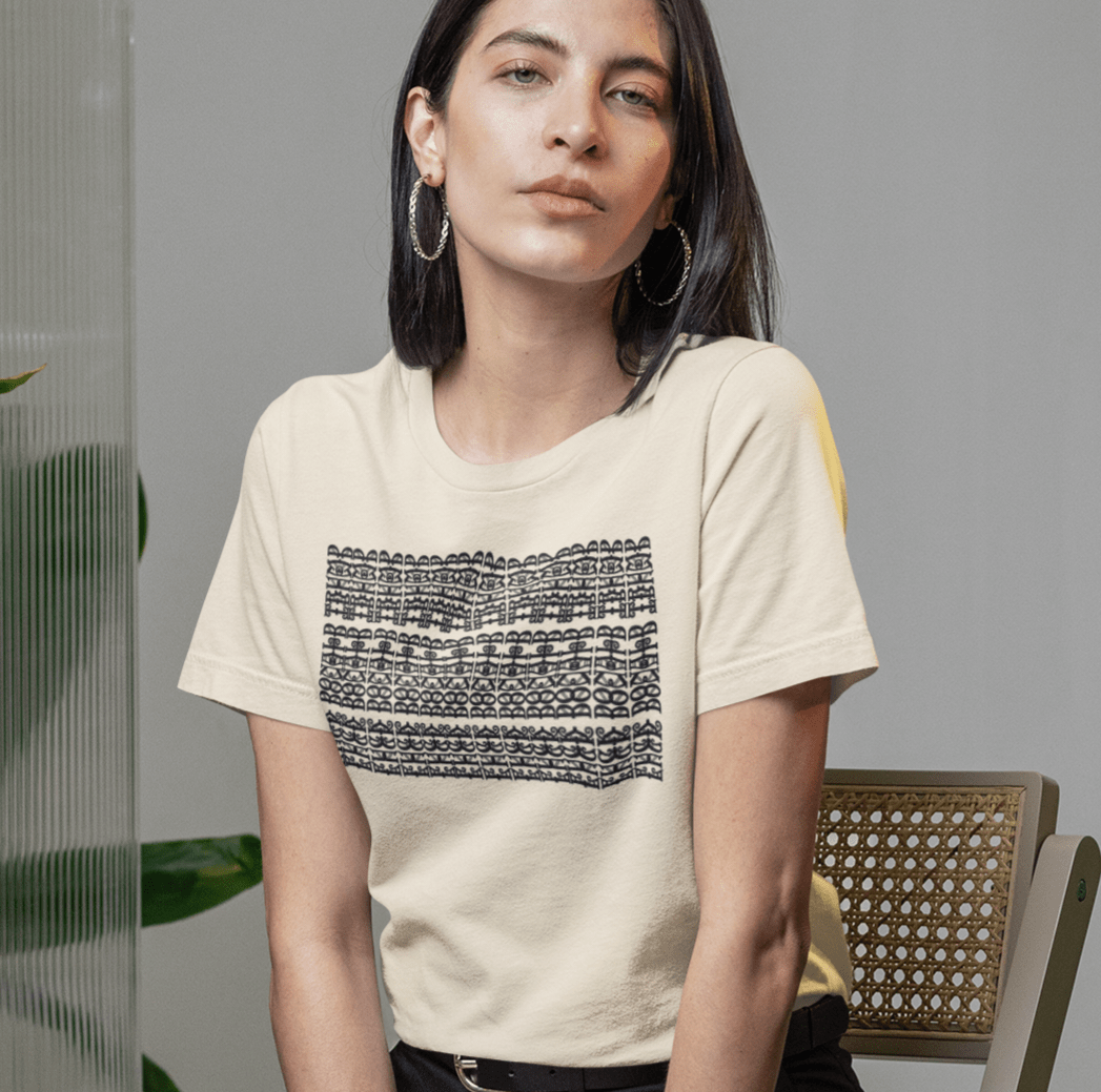 Hidden Message Protest T-Shirt – Ornamental Pattern with Secret Anti - Trump Design - Offbeat Opulence