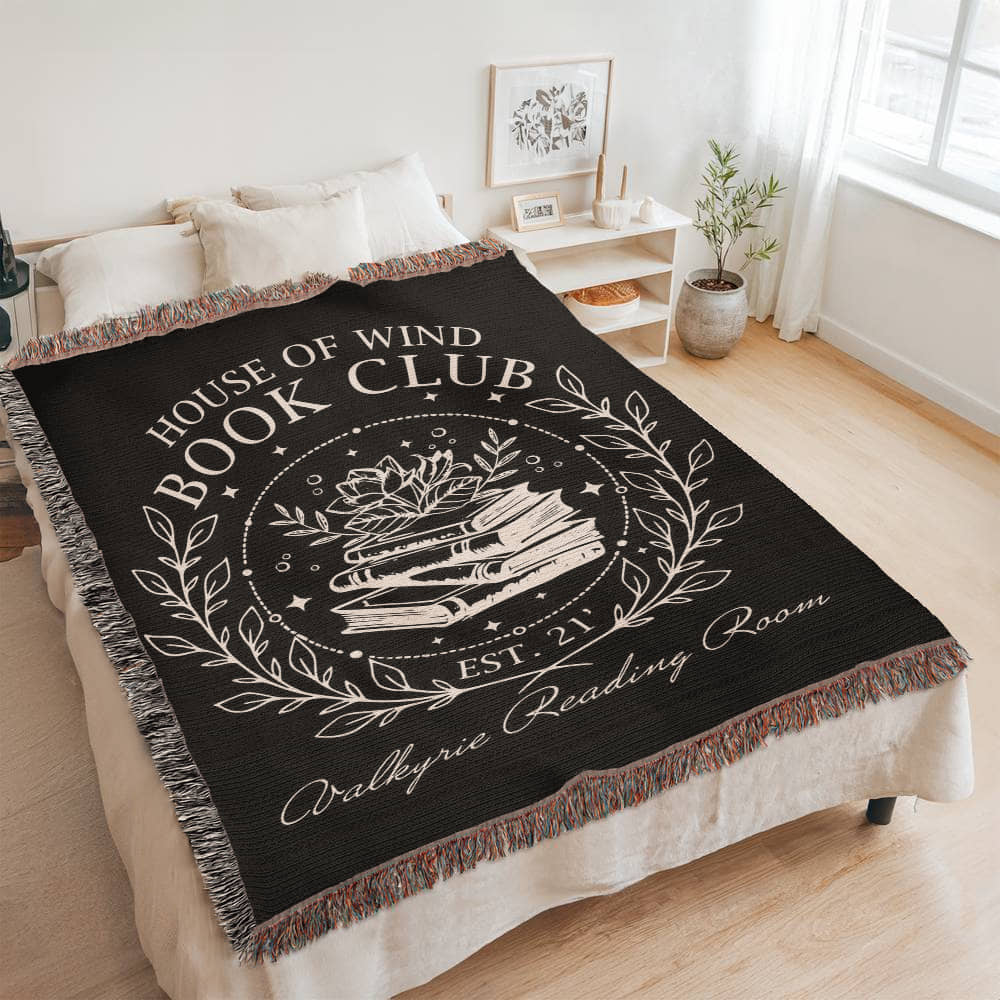 House of Wind Woven Blanket – Valkyrie Reading Room Edition-Offbeat Opulence