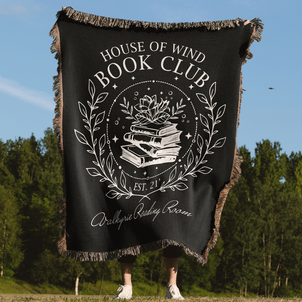 House of Wind Woven Blanket – Valkyrie Reading Room Edition-Offbeat Opulence