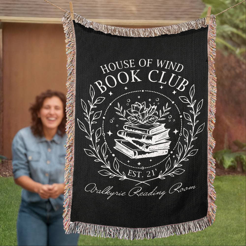 House of Wind Woven Blanket – Valkyrie Reading Room Edition-Offbeat Opulence