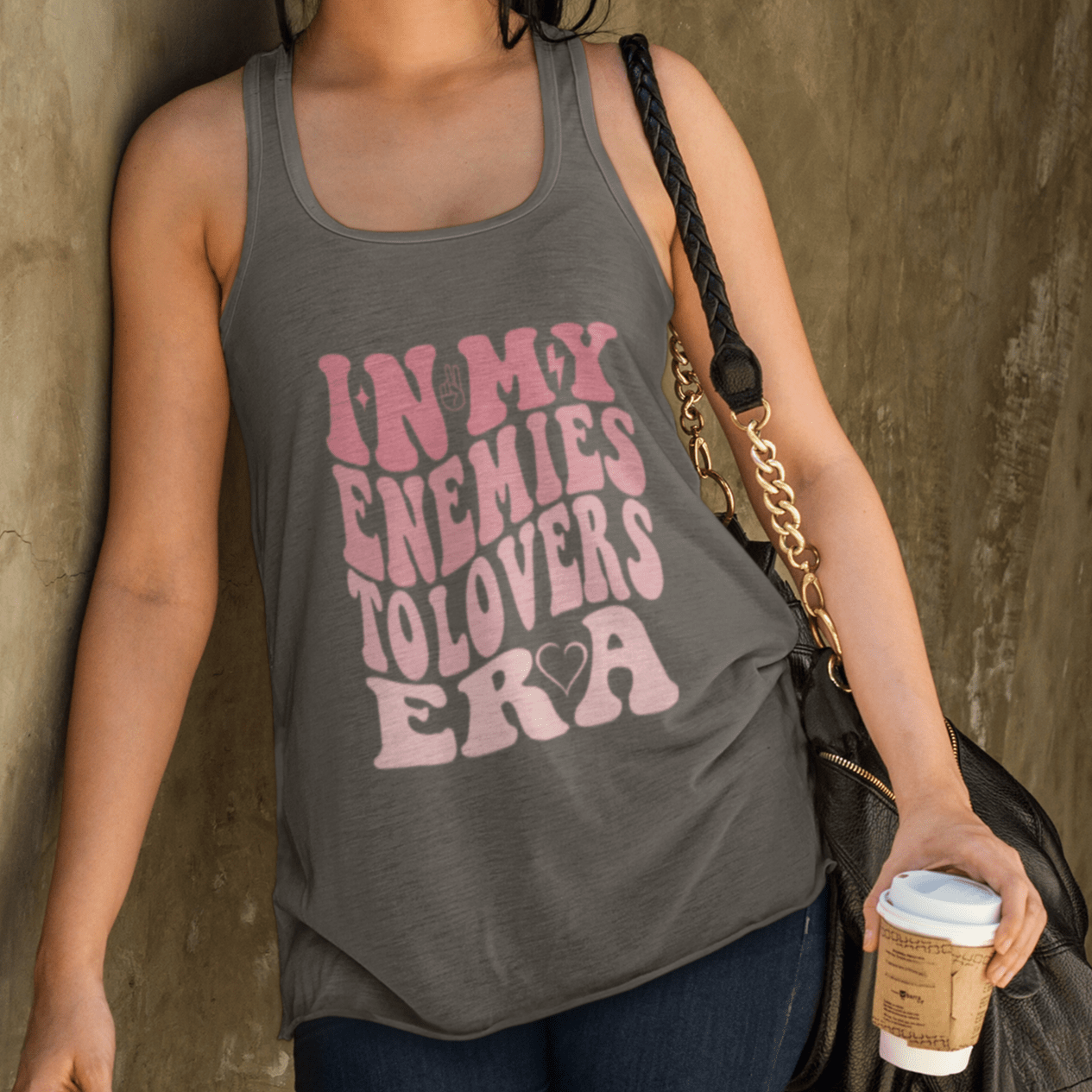 In My Enemies to Lovers Era Tank Top – Romantic Trope Graphic - Offbeat Opulence