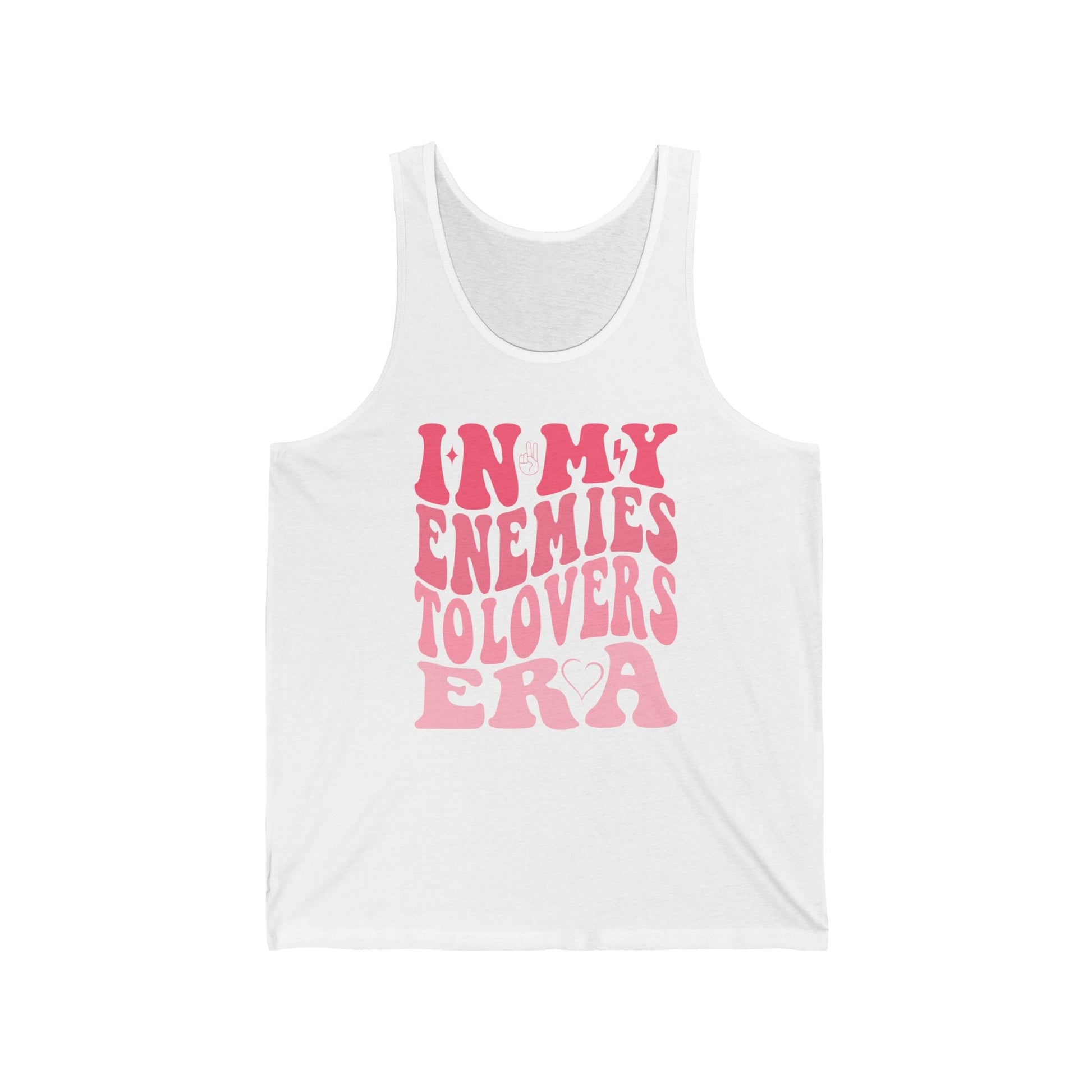 In My Enemies to Lovers Era Tank Top – Romantic Trope Graphic - Offbeat Opulence