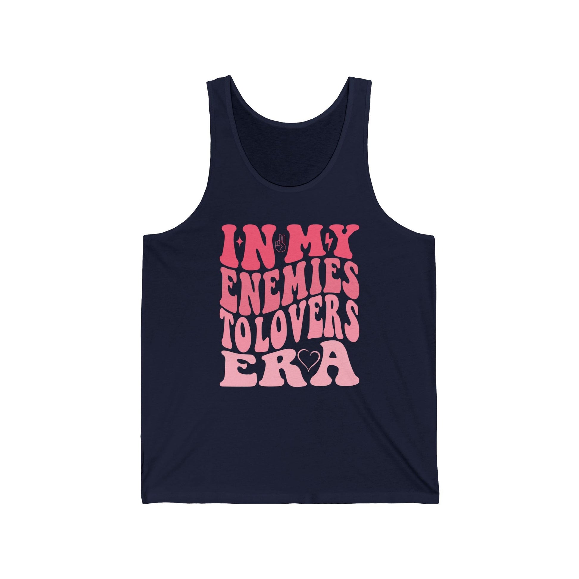 In My Enemies to Lovers Era Tank Top – Romantic Trope Graphic - Offbeat Opulence