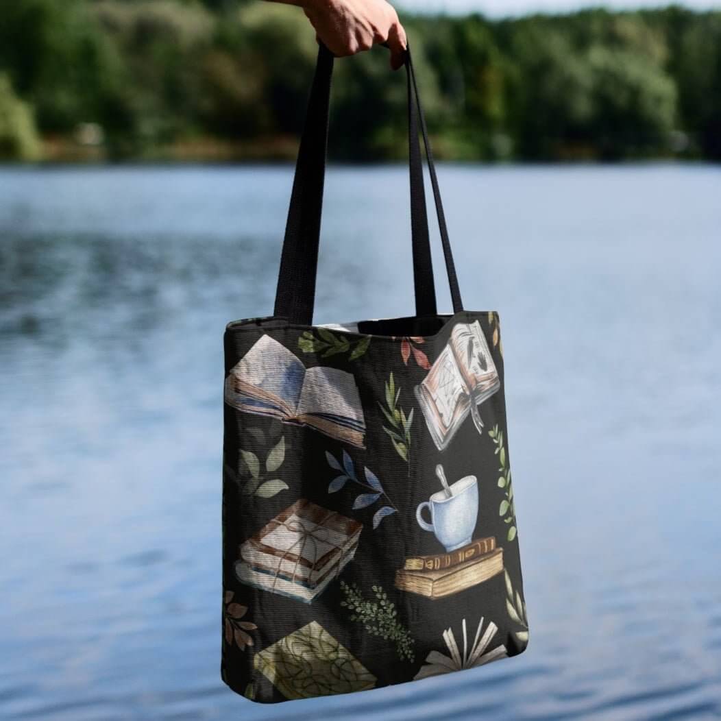 Literary Spell Woven Tapestry Tote – For Book Lovers & Dreamers-Offbeat Opulence