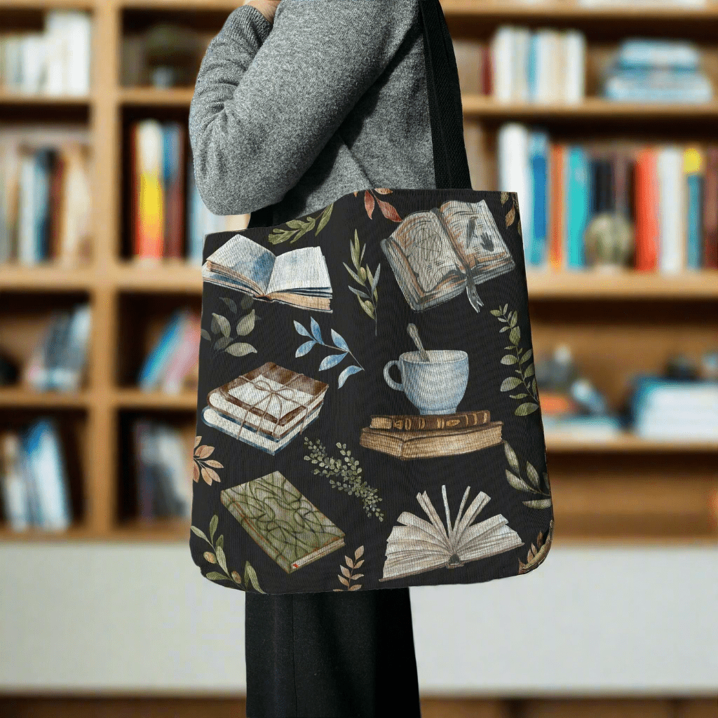 Literary Spell Woven Tapestry Tote – For Book Lovers & Dreamers-Offbeat Opulence