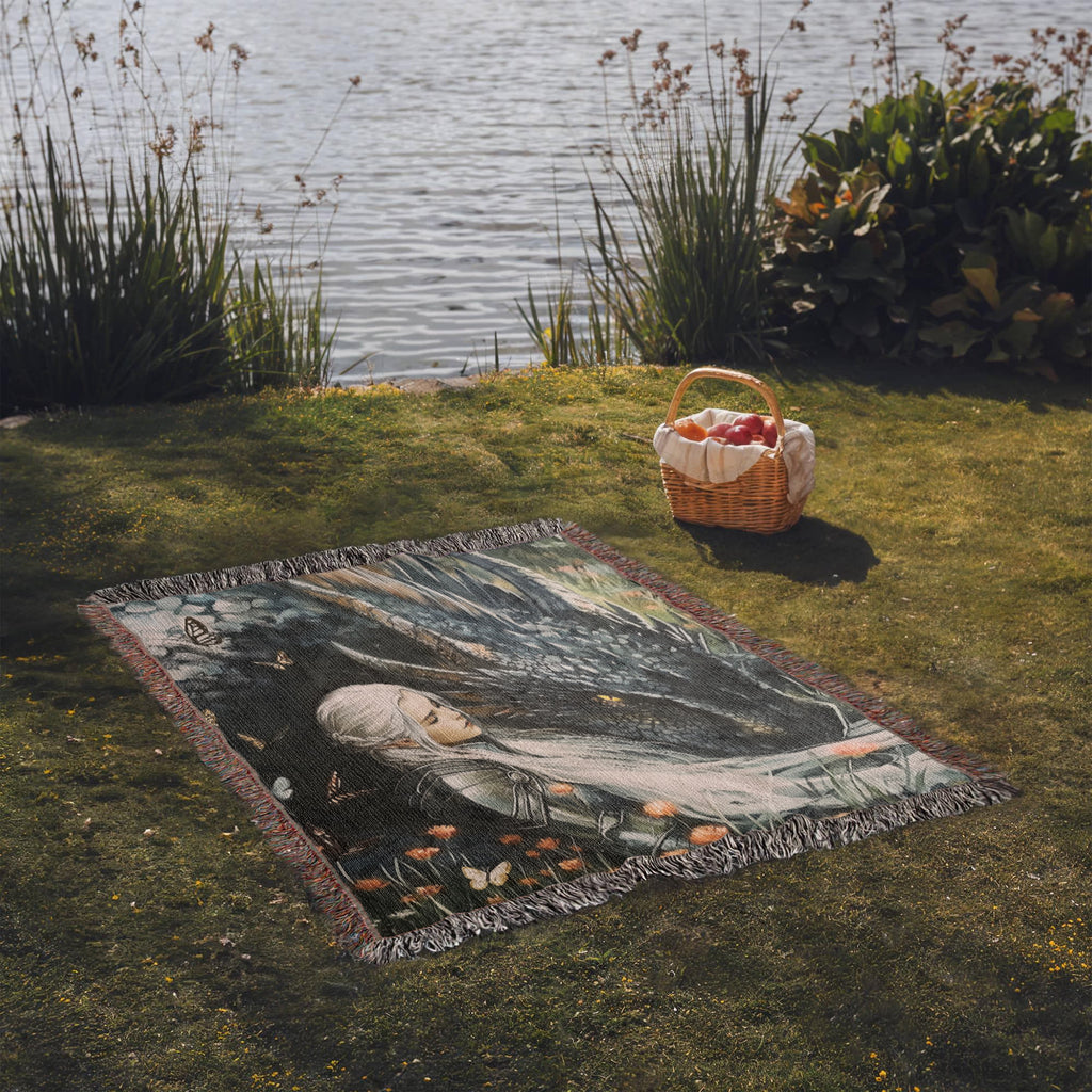 Manon & Abraxos Wildflower Woven Blanket – A Tribute to Loyalty, Strength, and Softness-Offbeat Opulence