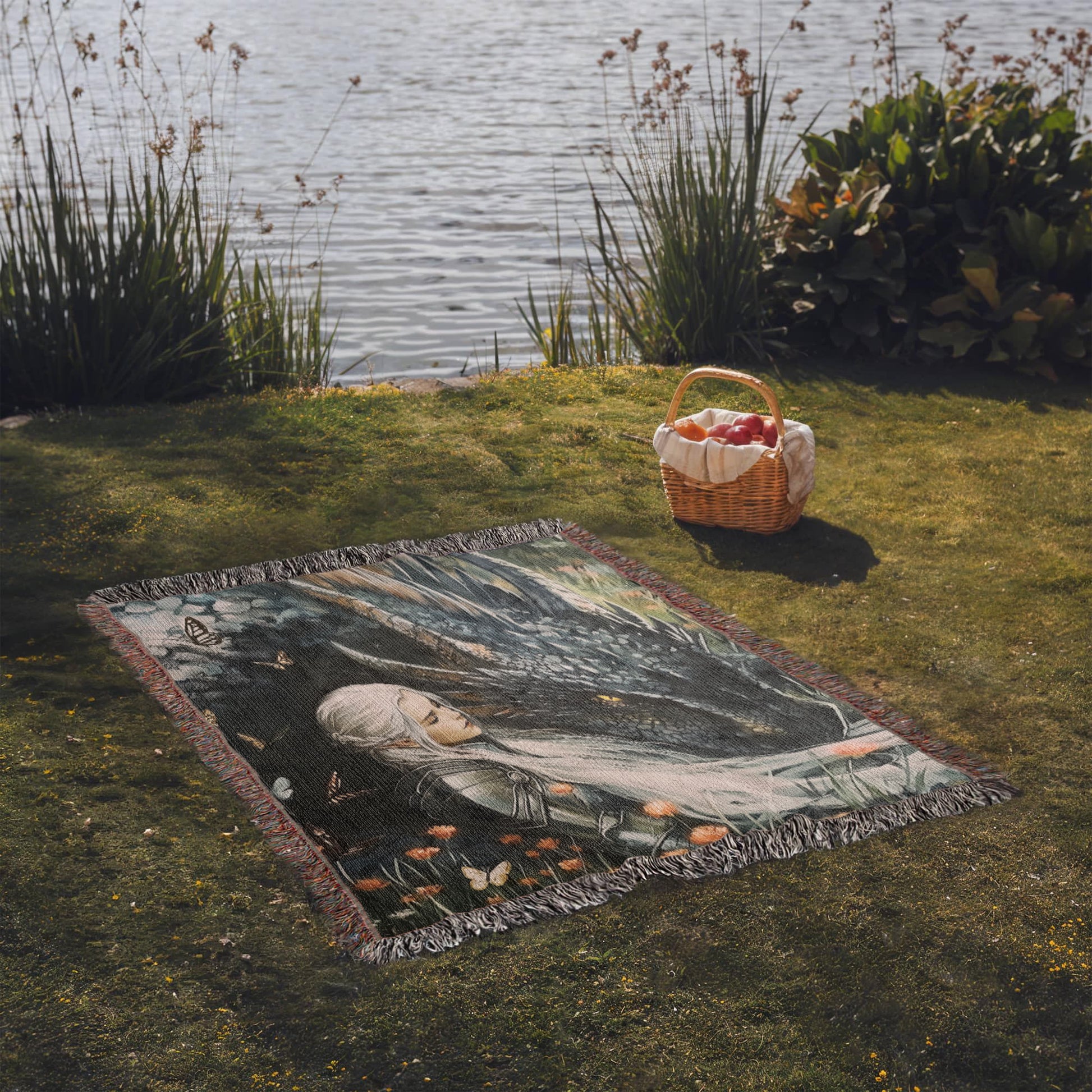 Manon & Abraxos Wildflower Woven Blanket – A Tribute to Loyalty, Strength, and Softness-Offbeat Opulence