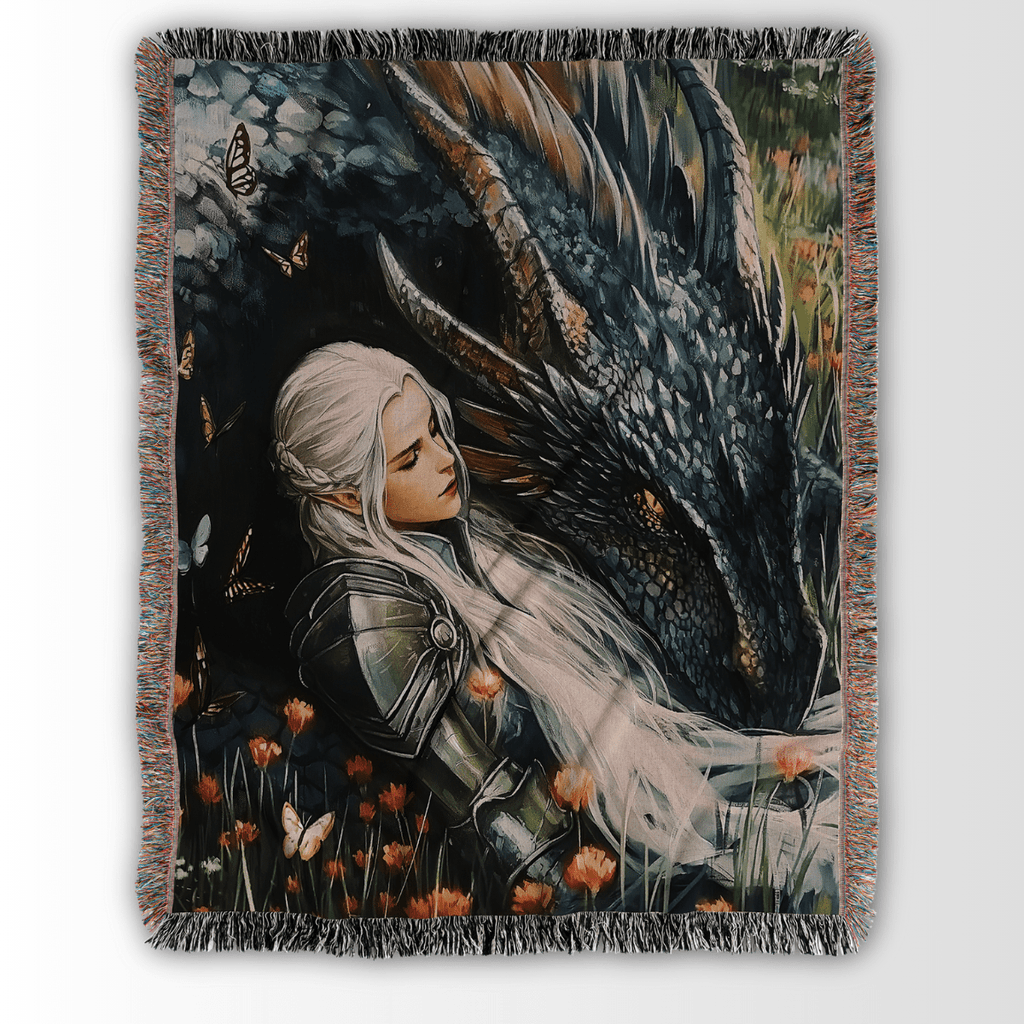 Manon & Abraxos Wildflower Woven Blanket – A Tribute to Loyalty, Strength, and Softness-Offbeat Opulence