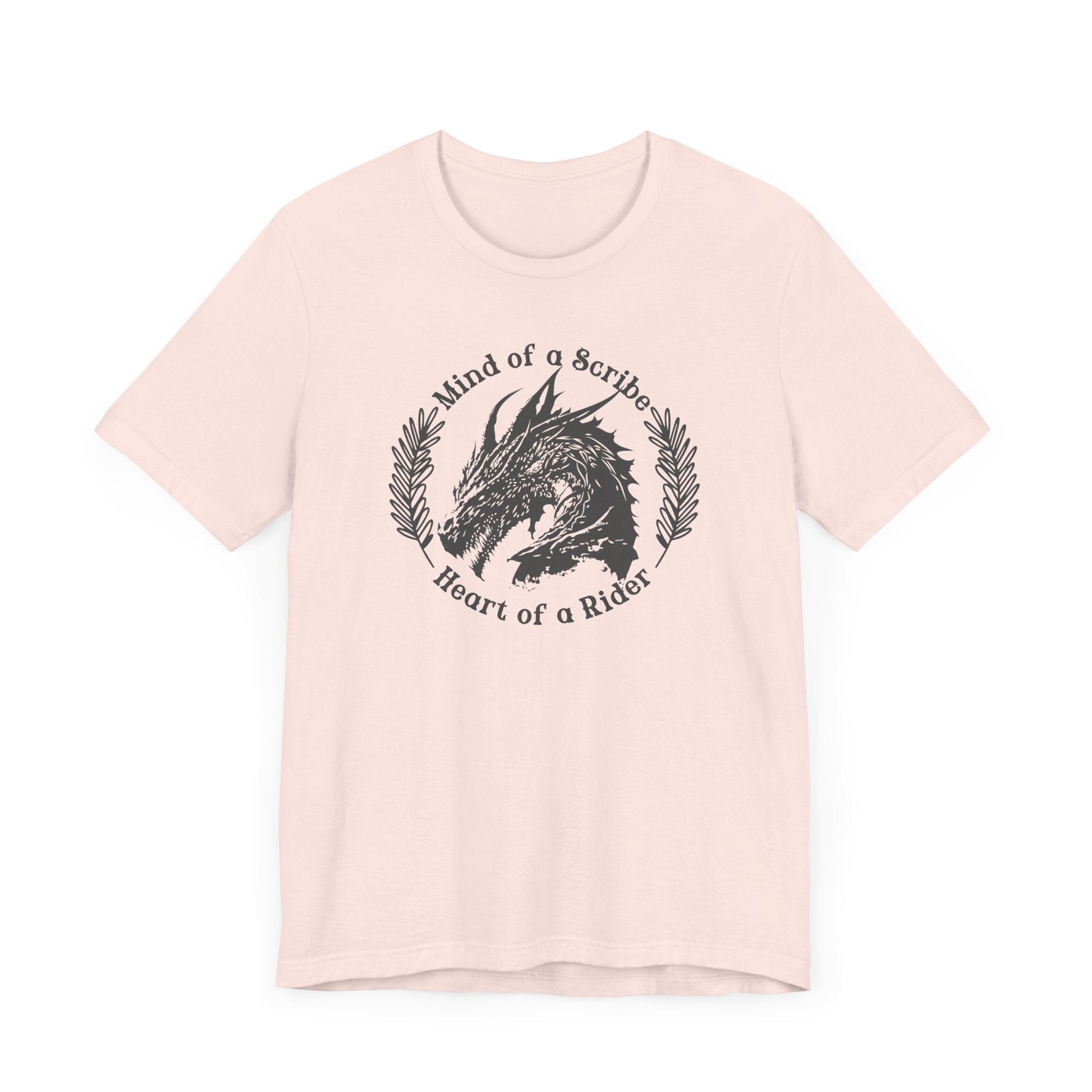 Mind of a Scribe, Heart of a Rider T-Shirt – Fourth Wing Inspired Graphic Tee for Dragon Girls - Offbeat Opulence
