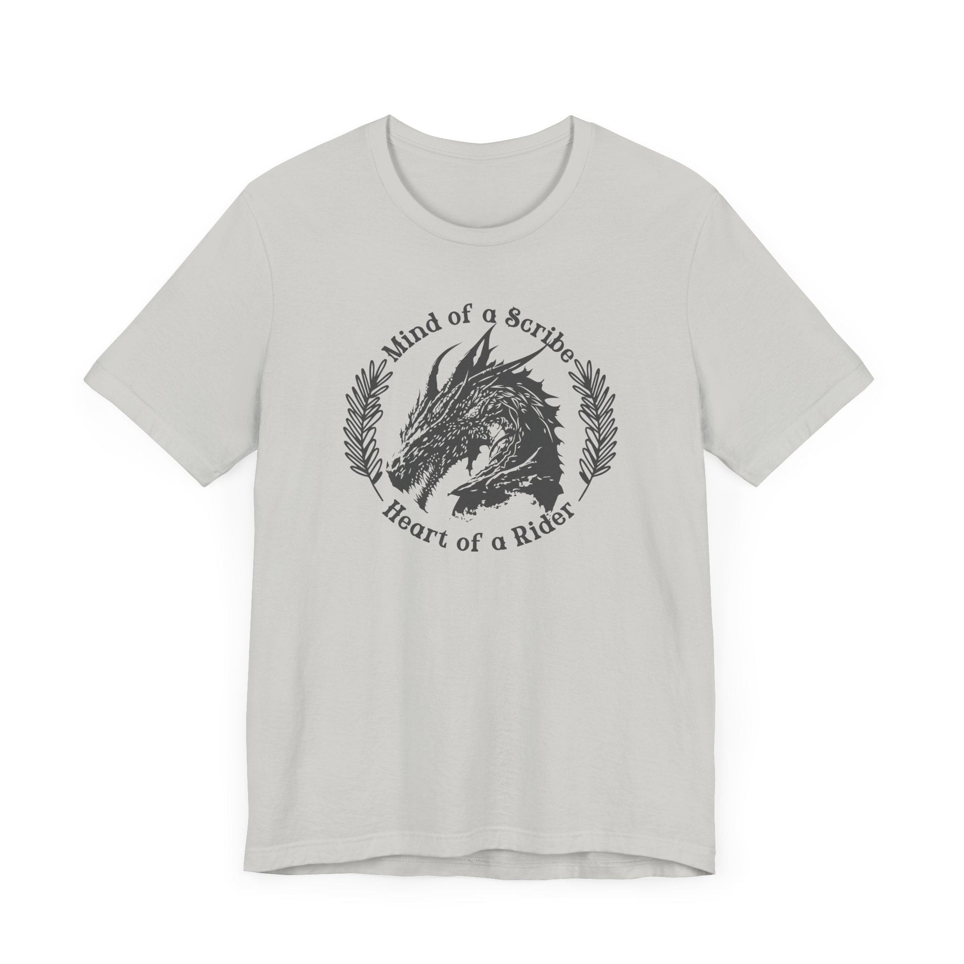Mind of a Scribe, Heart of a Rider T-Shirt – Fourth Wing Inspired Graphic Tee for Dragon Girls - Offbeat Opulence