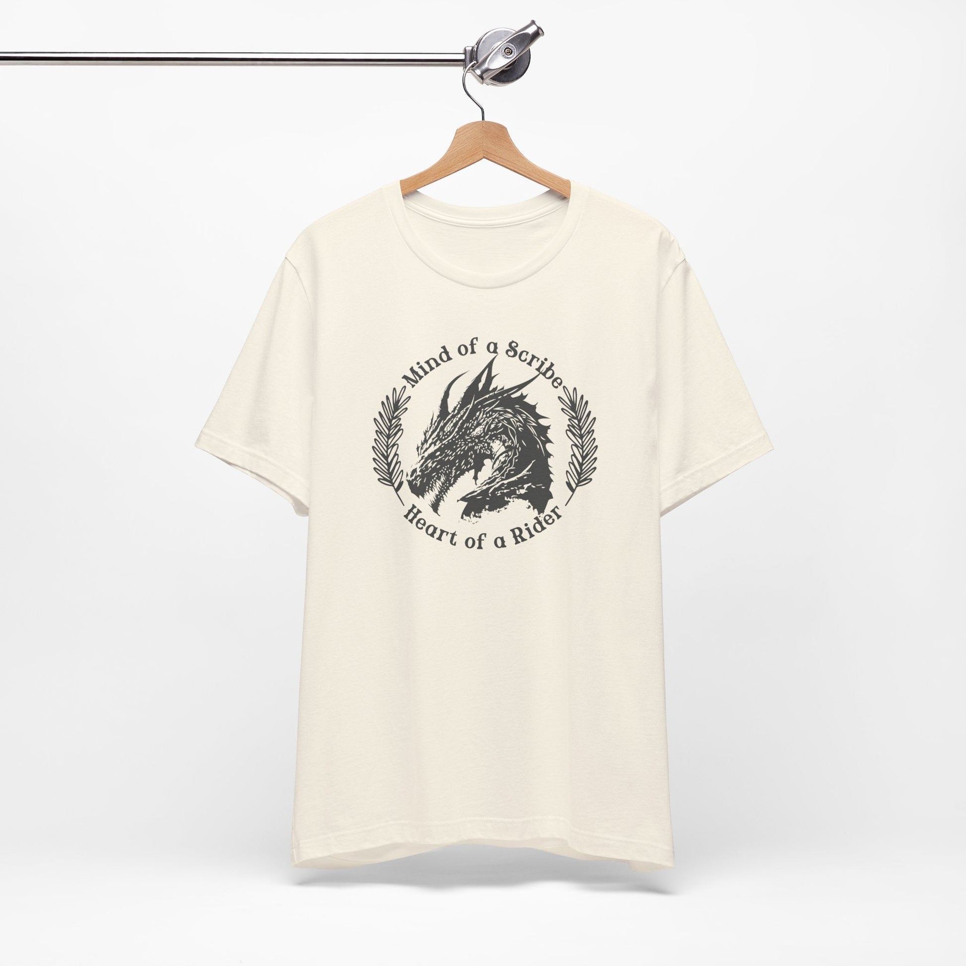 Mind of a Scribe, Heart of a Rider T-Shirt – Fourth Wing Inspired Graphic Tee for Dragon Girls - Offbeat Opulence