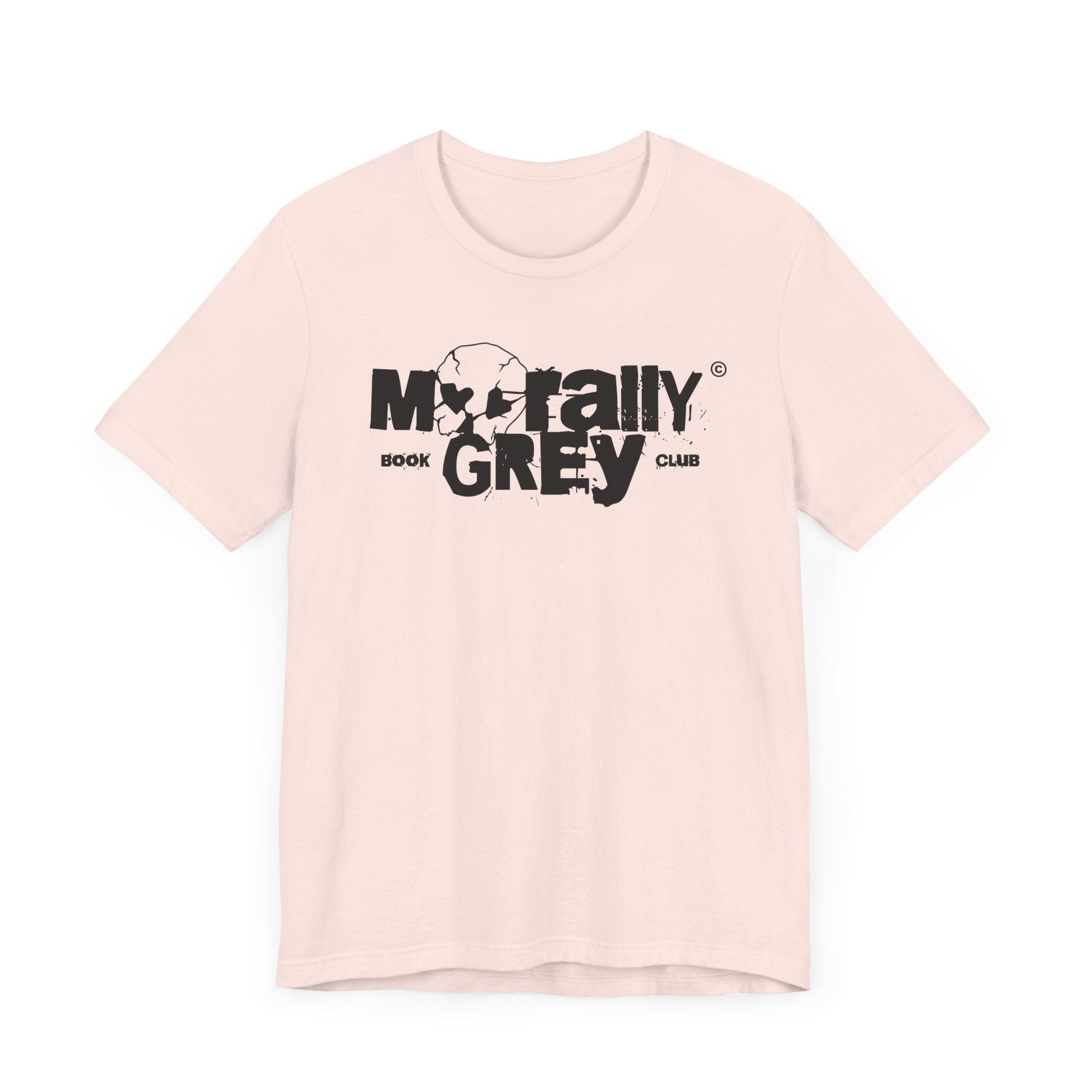 Morally Grey Book Club T-Shirt – Gritty Skull Logo Edition - Offbeat Opulence