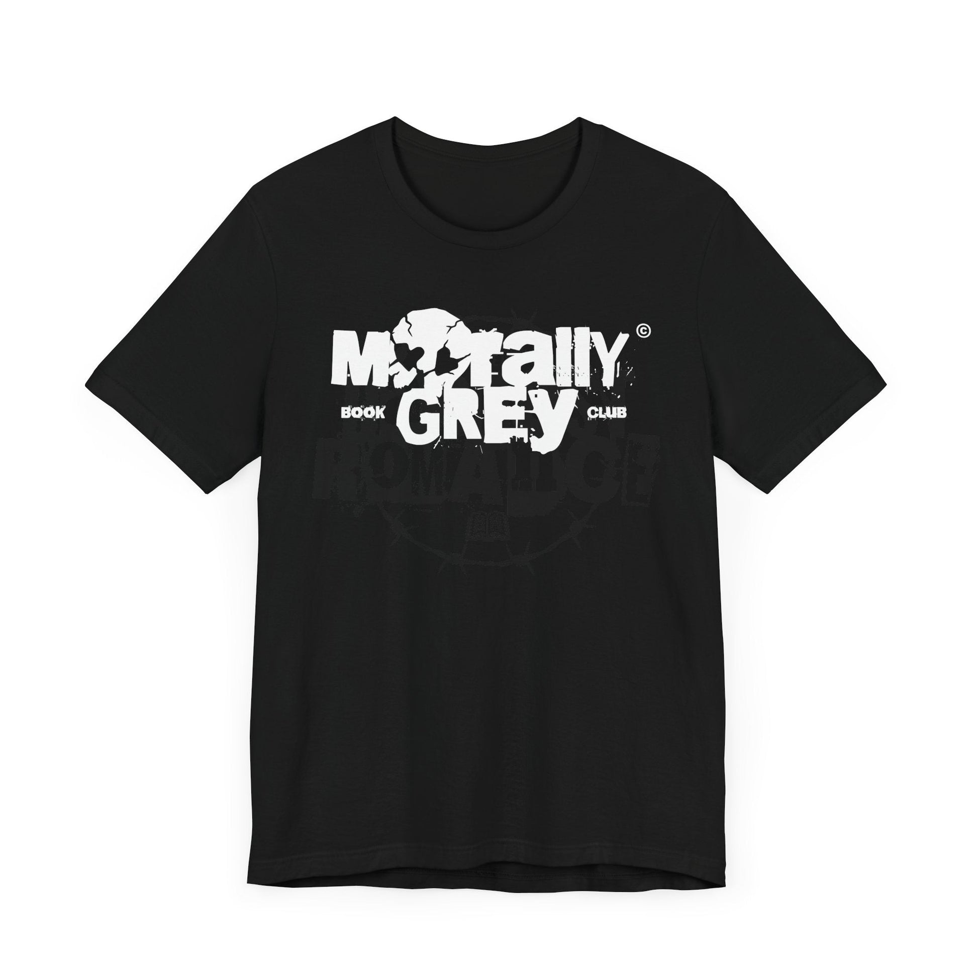 Morally Grey Book Club T-Shirt – Gritty Skull Logo Edition - Offbeat Opulence