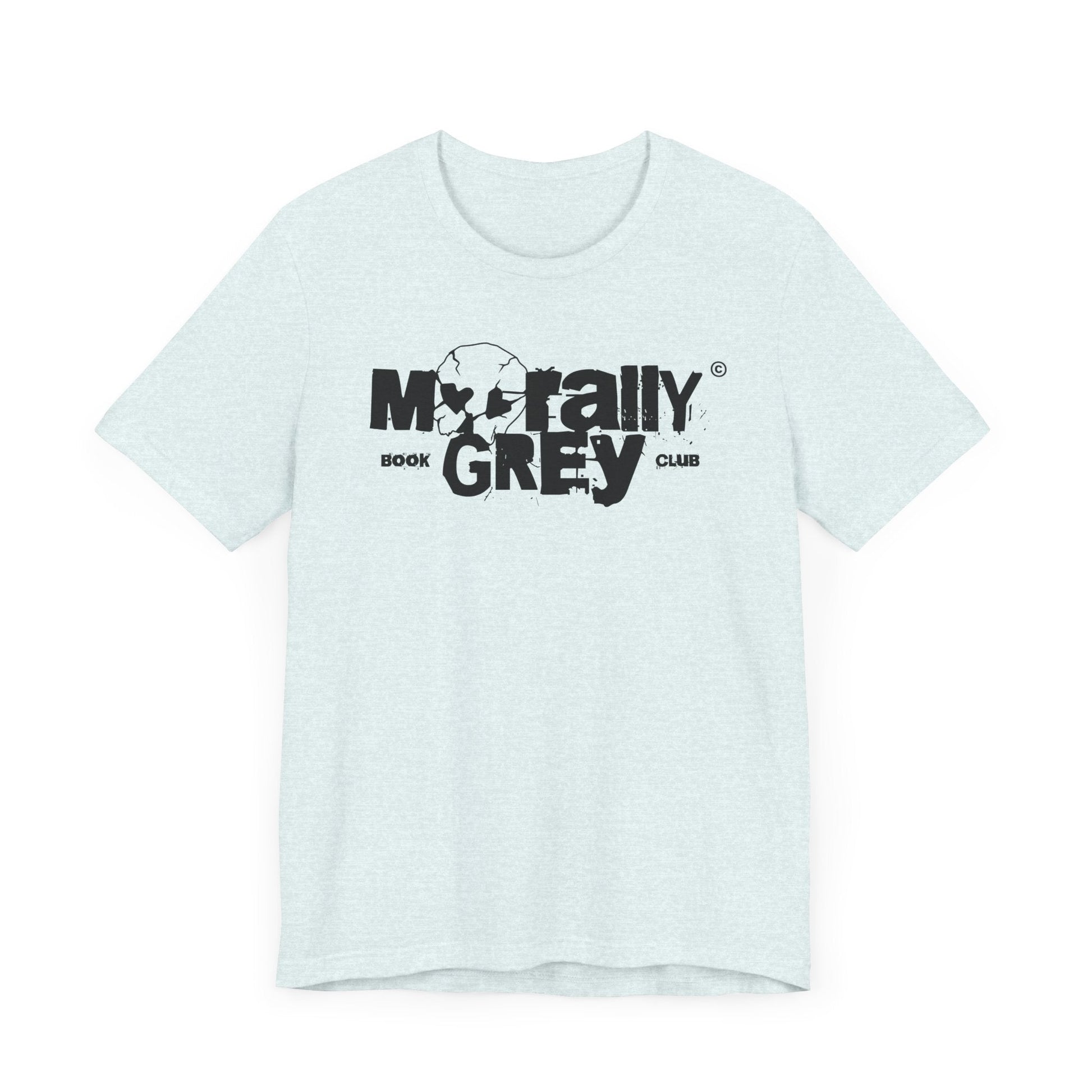 Morally Grey Book Club T-Shirt – Gritty Skull Logo Edition - Offbeat Opulence