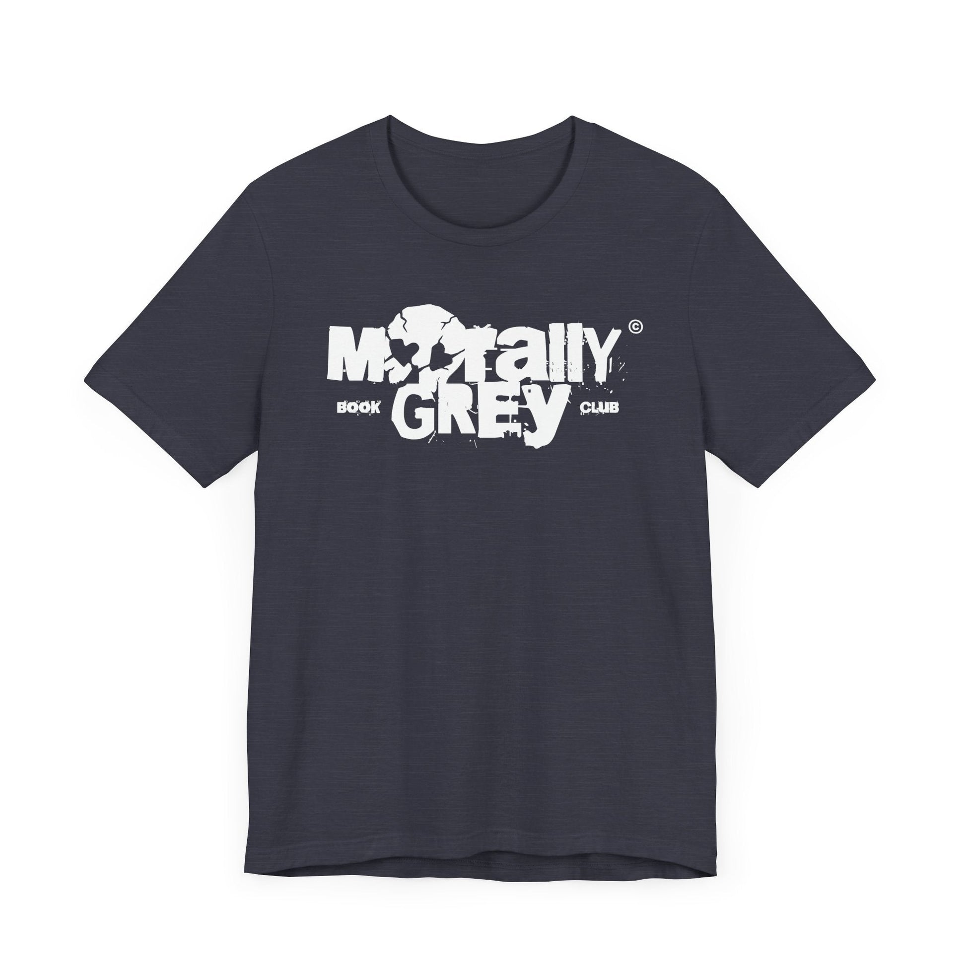 Morally Grey Book Club T-Shirt – Gritty Skull Logo Edition - Offbeat Opulence