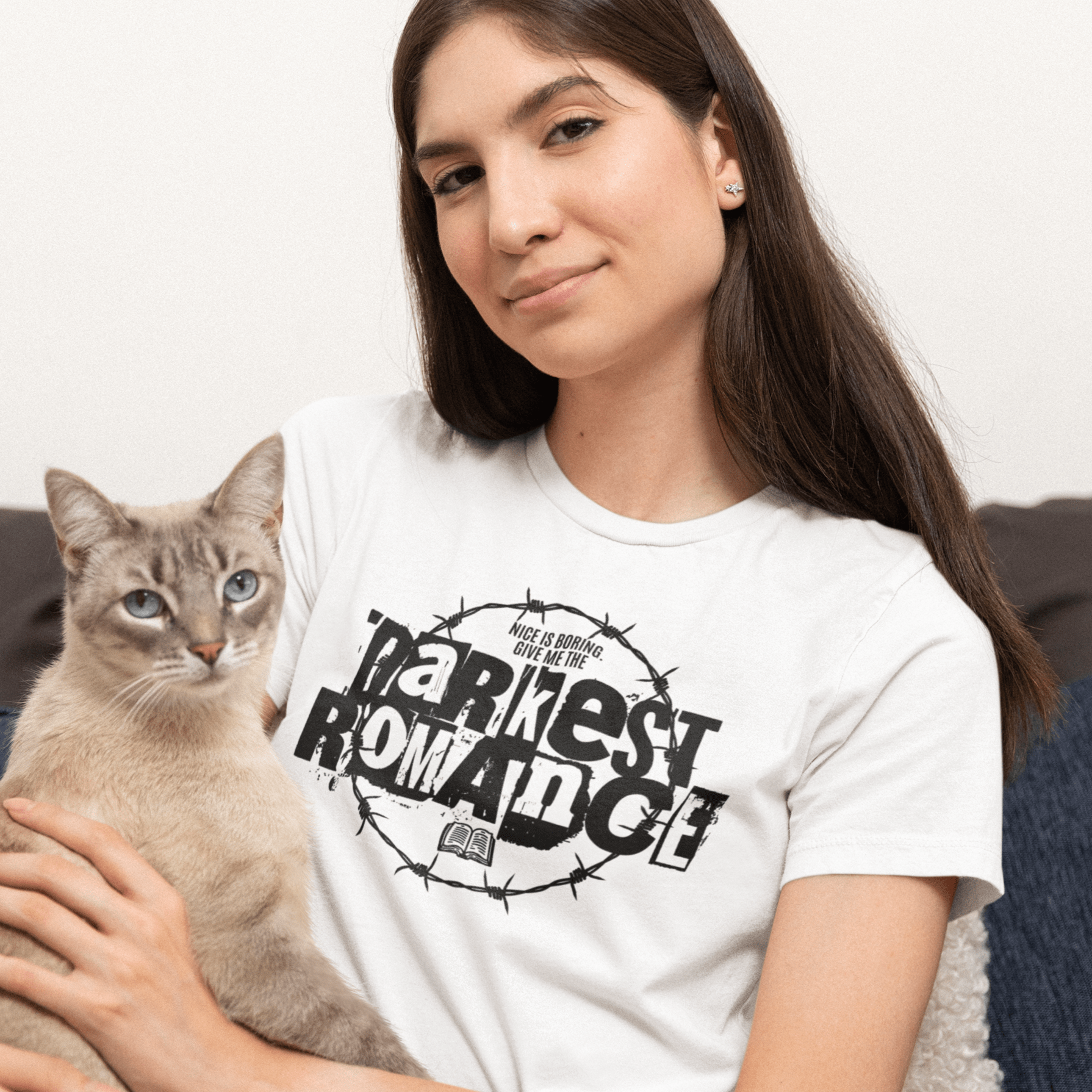 Nice Is Boring T-Shirt – Give Me the Darkest Romance Graphic Tee - Offbeat Opulence