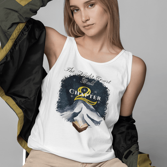 Night Court Ball: Chapter 2 Tank – Watercolor Ramiel & Book Lush Logo - Offbeat Opulence