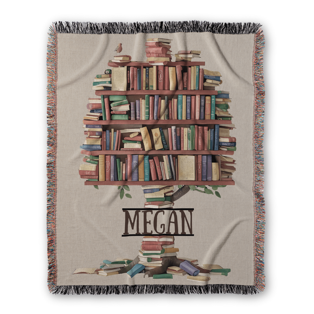 Personalized Book Tree Blanket – A Cozy Tribute to Your TBR Roots - Offbeat Opulence