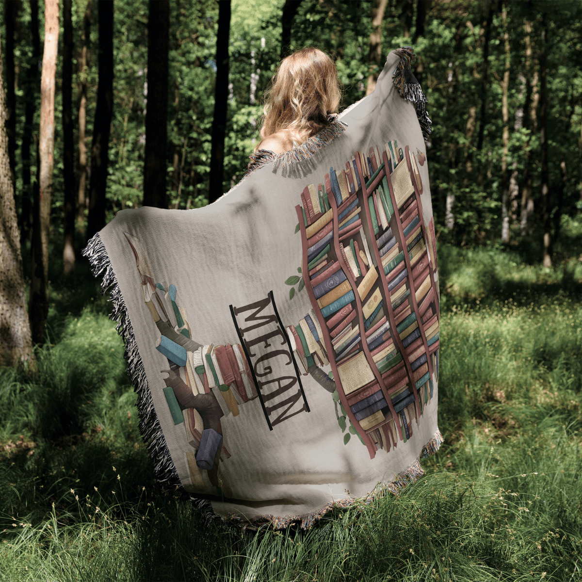 Personalized Book Tree Blanket – A Cozy Tribute to Your TBR Roots - Offbeat Opulence