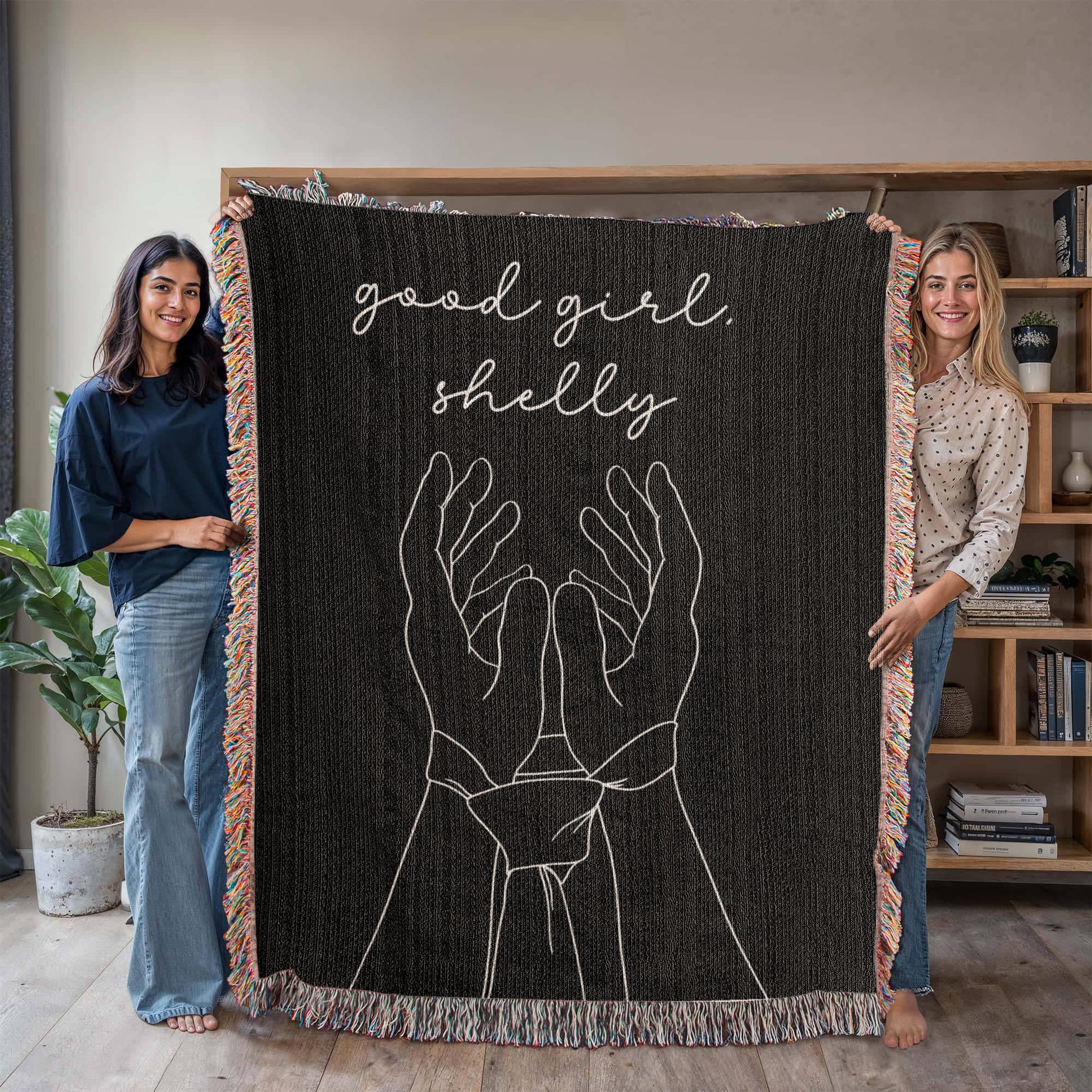 Personalized Dark Romance Submission Woven Blanket-Offbeat Opulence