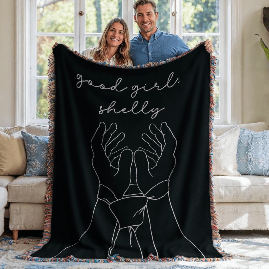 Personalized Dark Romance Submission Woven Blanket-Offbeat Opulence