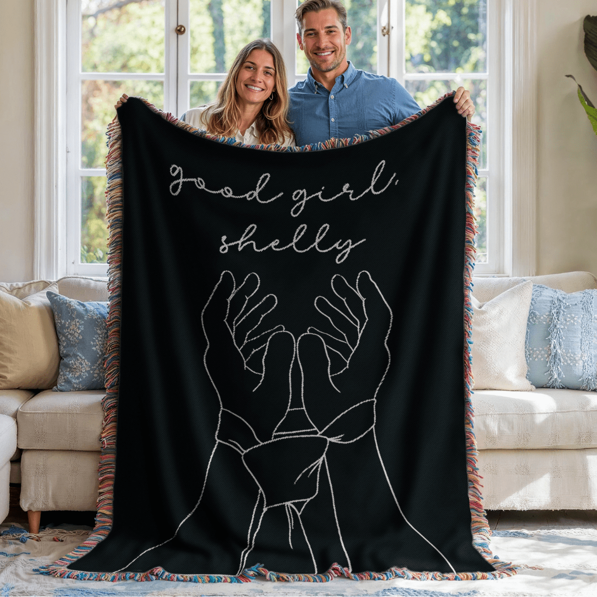 Personalized Dark Romance Submission Woven Blanket-Offbeat Opulence