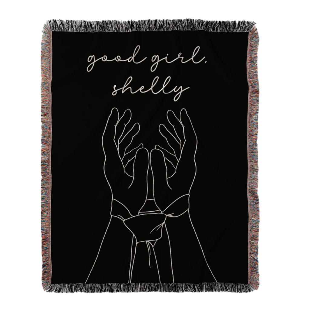 Personalized Dark Romance Submission Woven Blanket-Offbeat Opulence