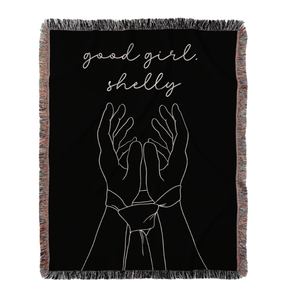 Personalized Dark Romance Submission Woven Blanket-Offbeat Opulence