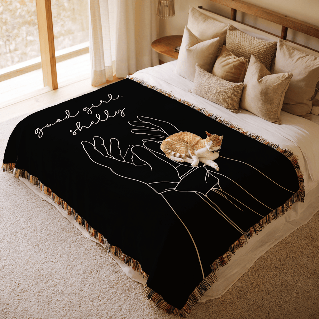 Personalized Dark Romance Submission Woven Blanket-Offbeat Opulence