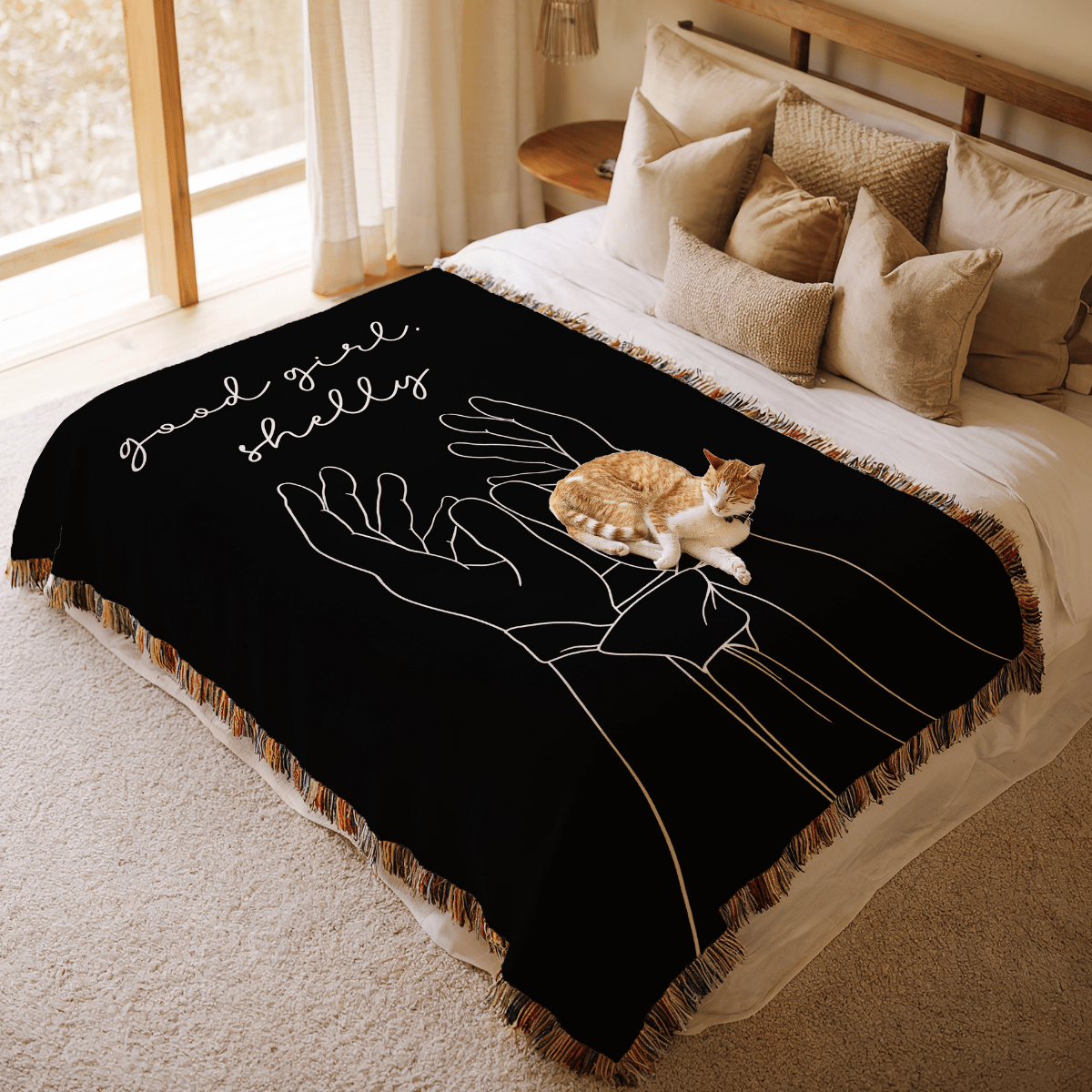 Personalized Dark Romance Submission Woven Blanket-Offbeat Opulence