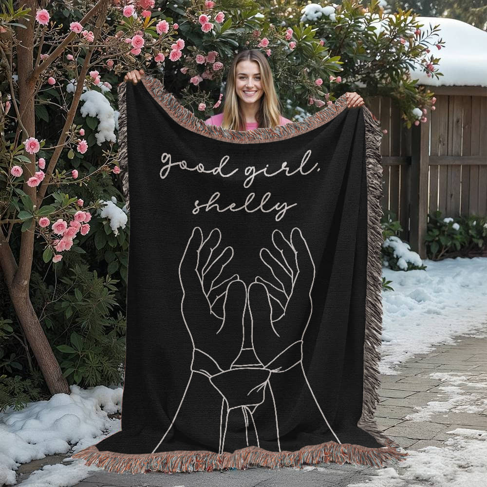 Personalized Dark Romance Submission Woven Blanket-Offbeat Opulence