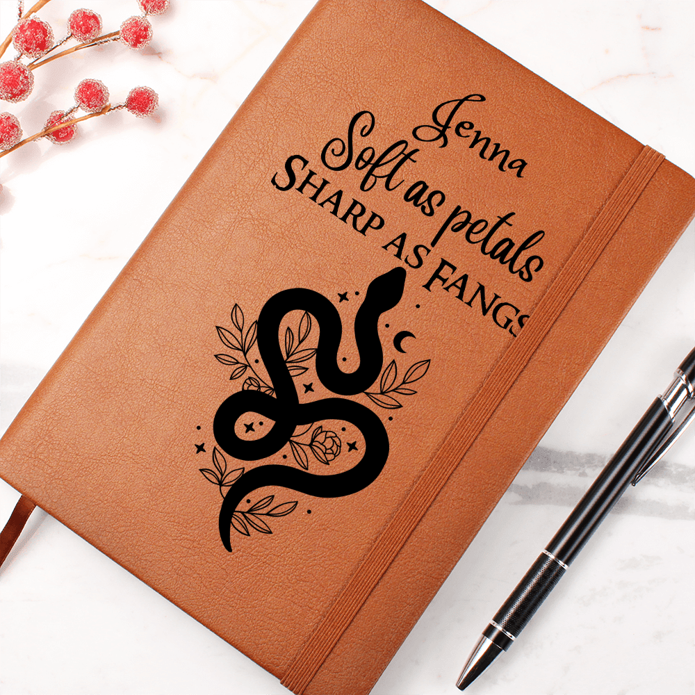 Personalized "Soft as Petals, Sharp as Fangs" Journal – A Fierce & Feminine Notebook-Offbeat Opulence