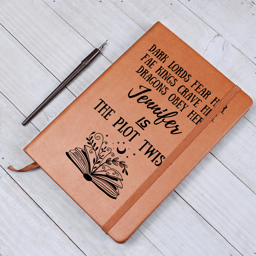 Personalized "The Plot Twist" Fantasy Journal – Vegan Leather Notebook - Offbeat Opulence