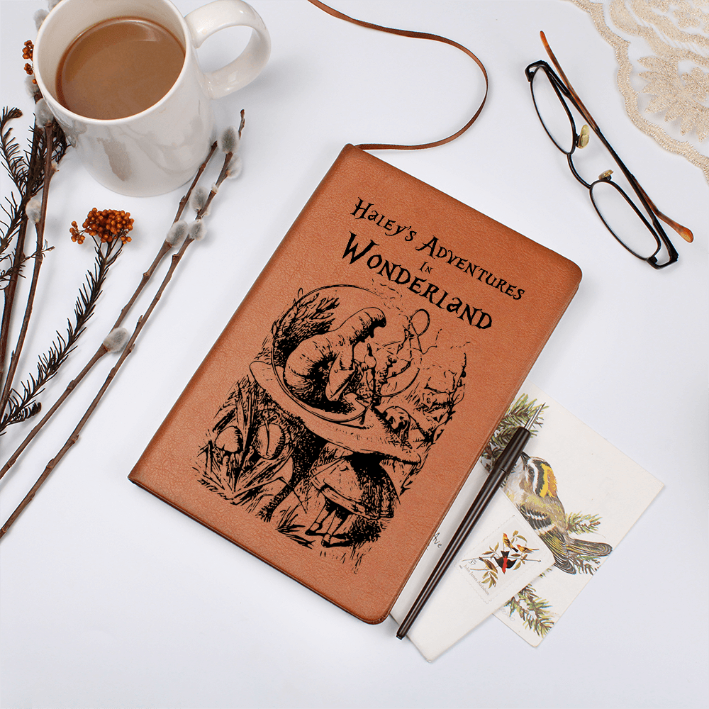 Personalized Wonderland Caterpillar Journal – Your Story, Your Adventure-Offbeat Opulence